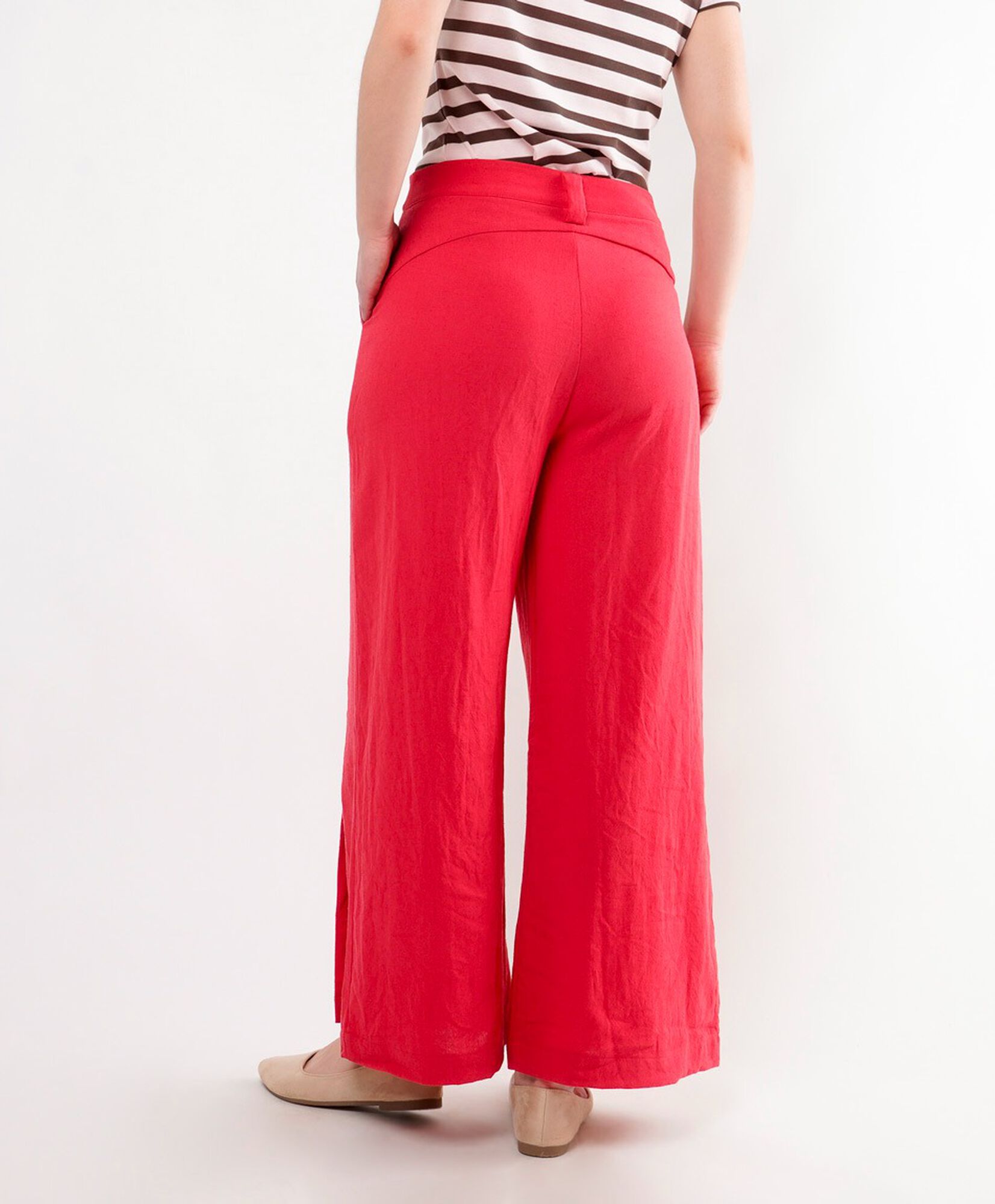 Pantalón mujer liso rojo wide Pantalón mujer liso rojo wide