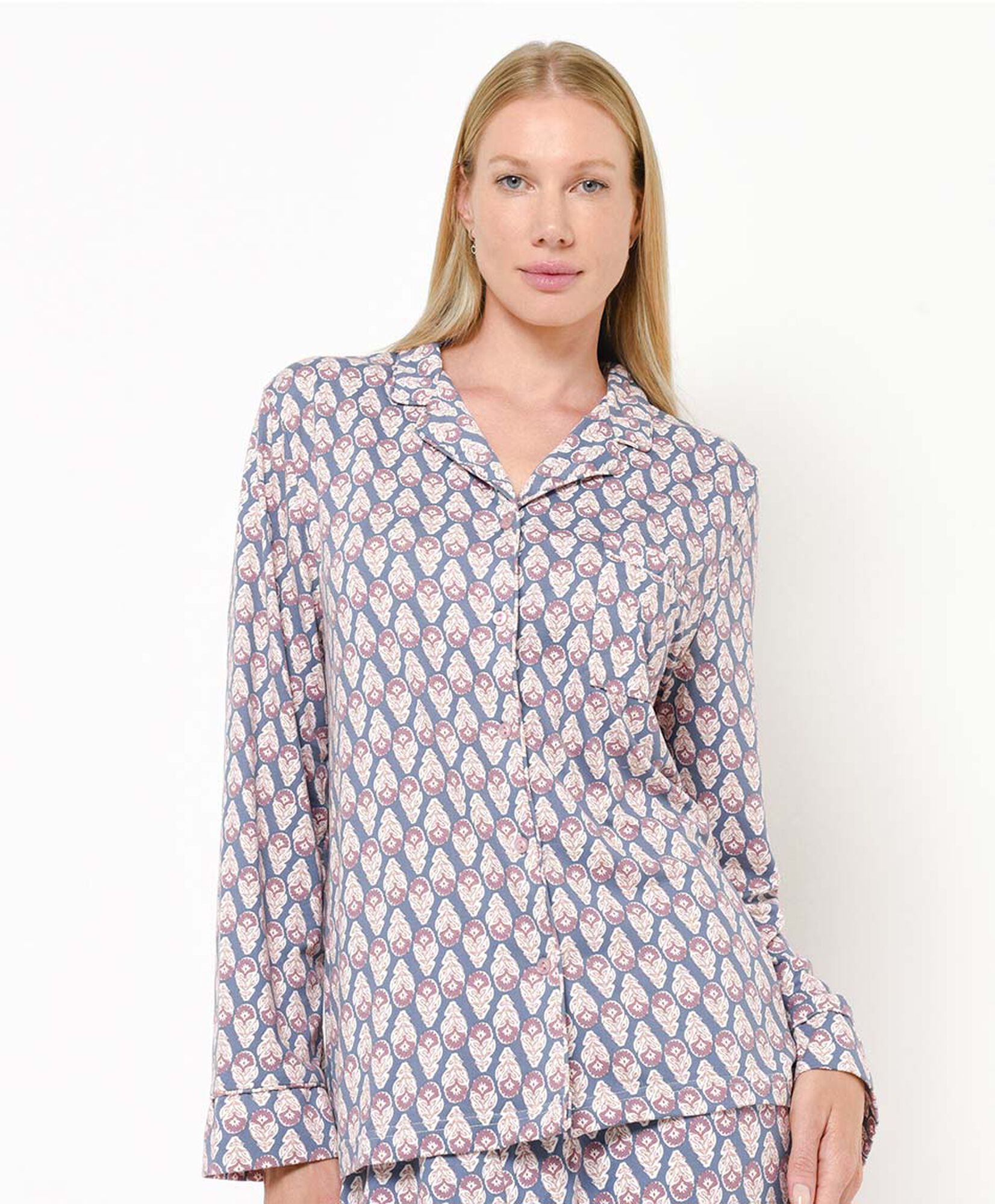 Pijama mujer camisero estampado Pijama mujer camisero estampado
