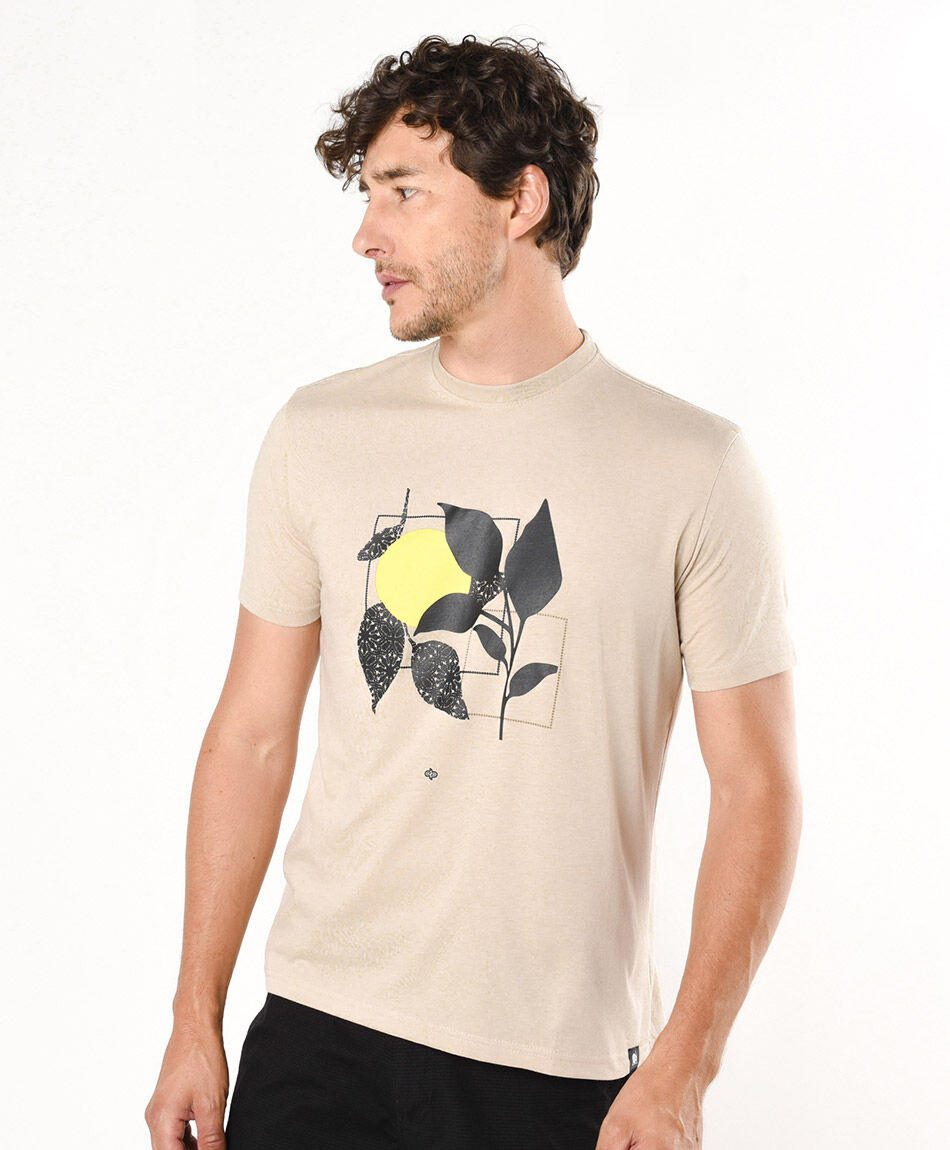 Polera hombre hojas