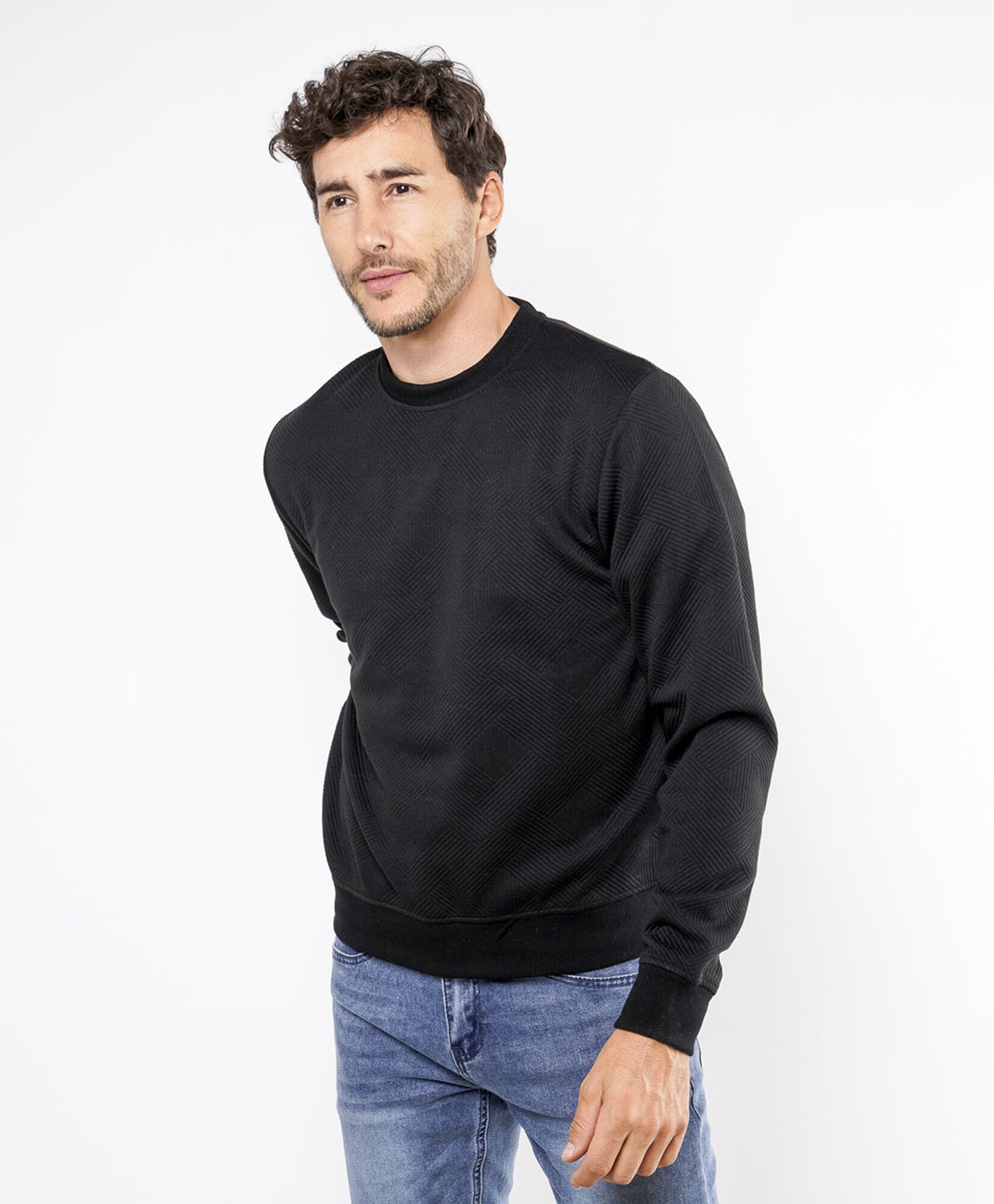 Sweater hombre liso jacquard Sweater hombre liso jacquard