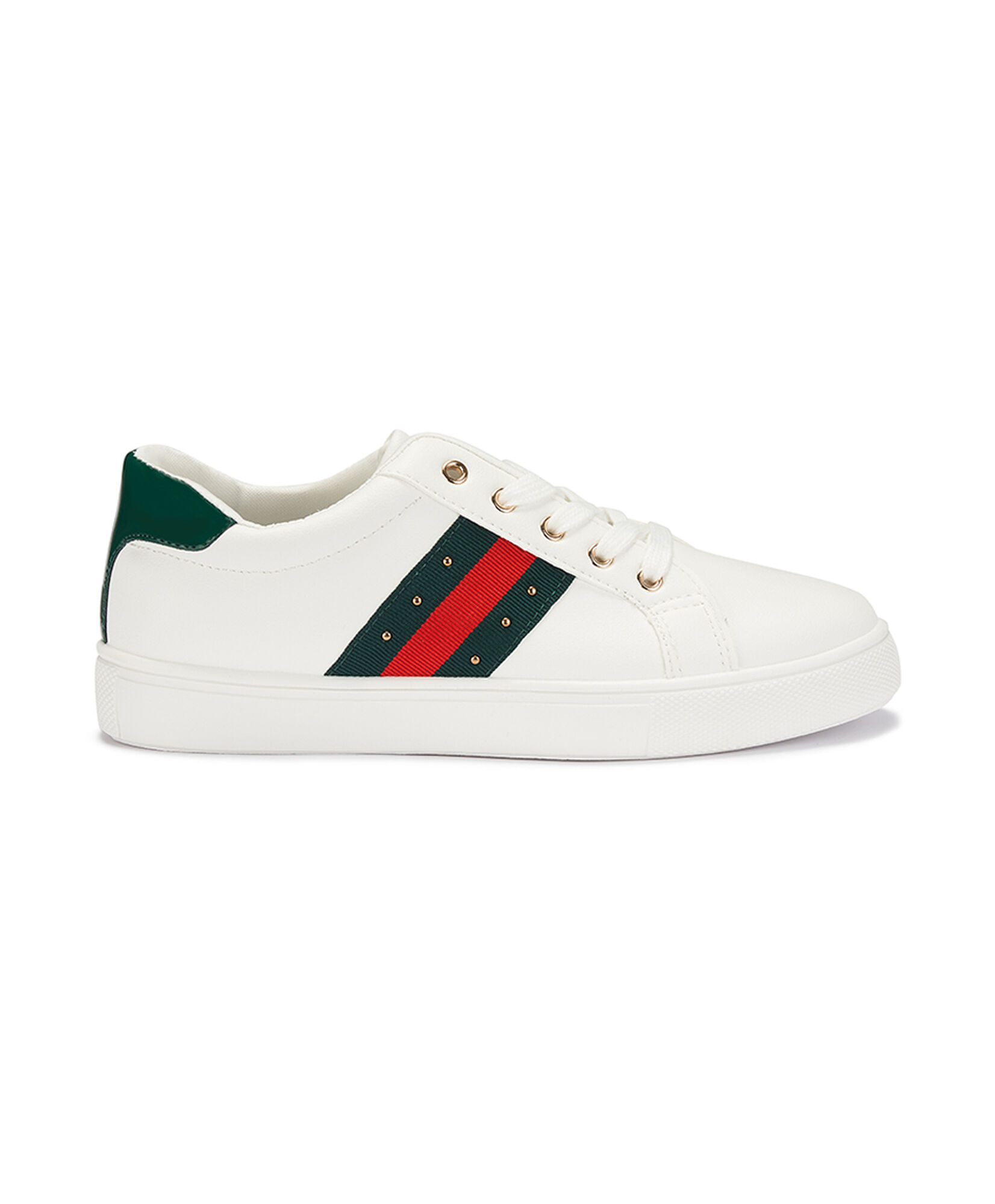 Zapatilla mujer línea verde roja Zapatilla mujer línea verde roja