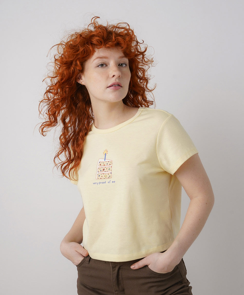 Polera mujer torta crop