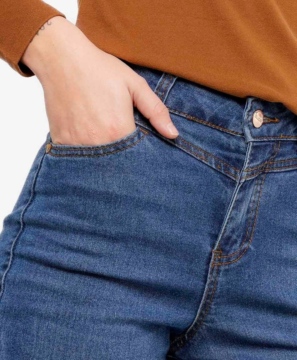 Jeans mujer flare azul