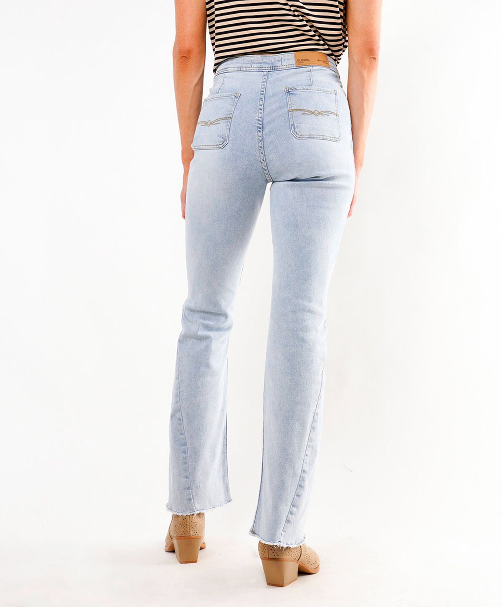Jeans mujer cierre botones flare Jeans mujer cierre botones flare