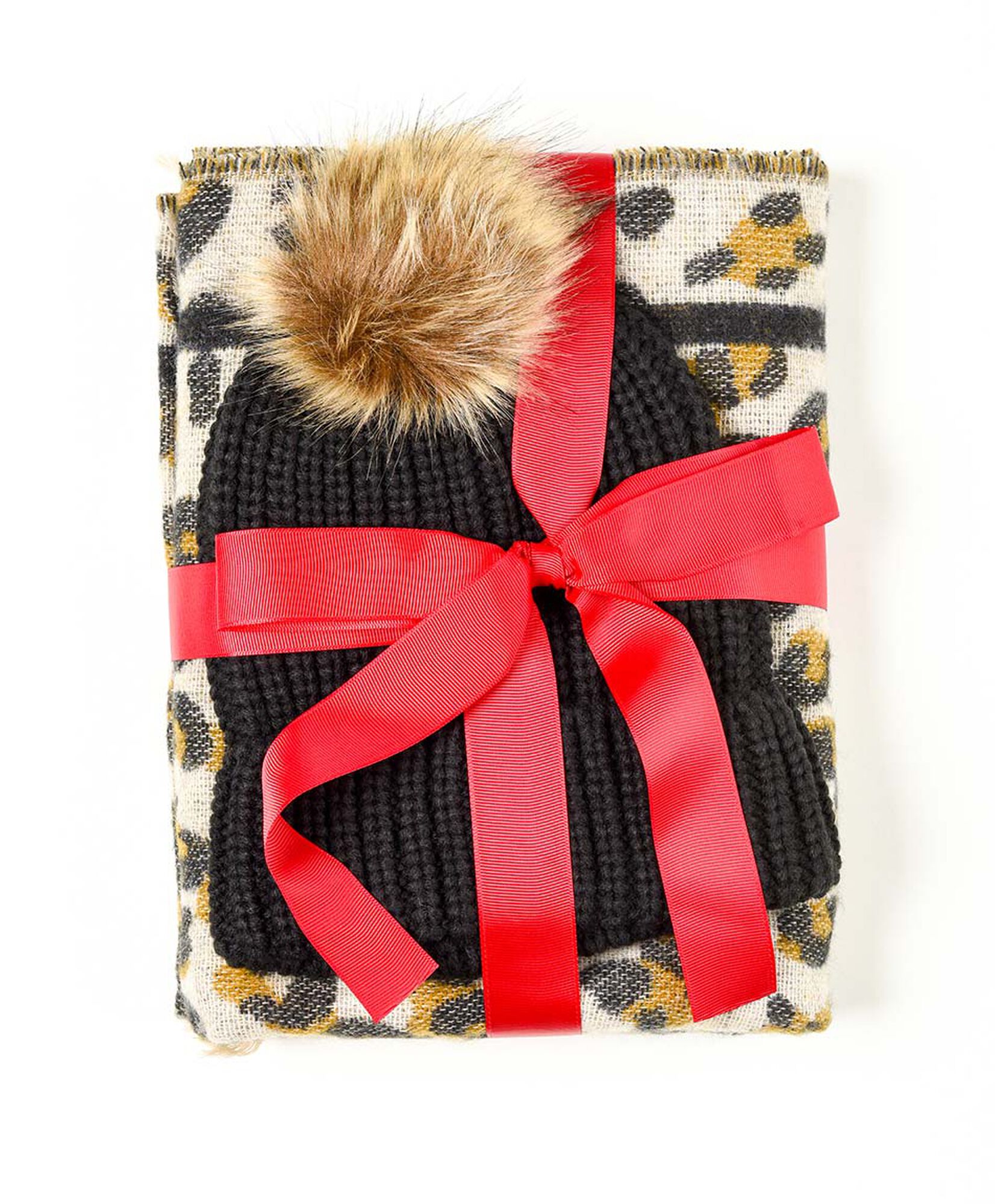 Set de regalo mujer gorro + ruana animal print Set de regalo mujer gorro + ruana animal print