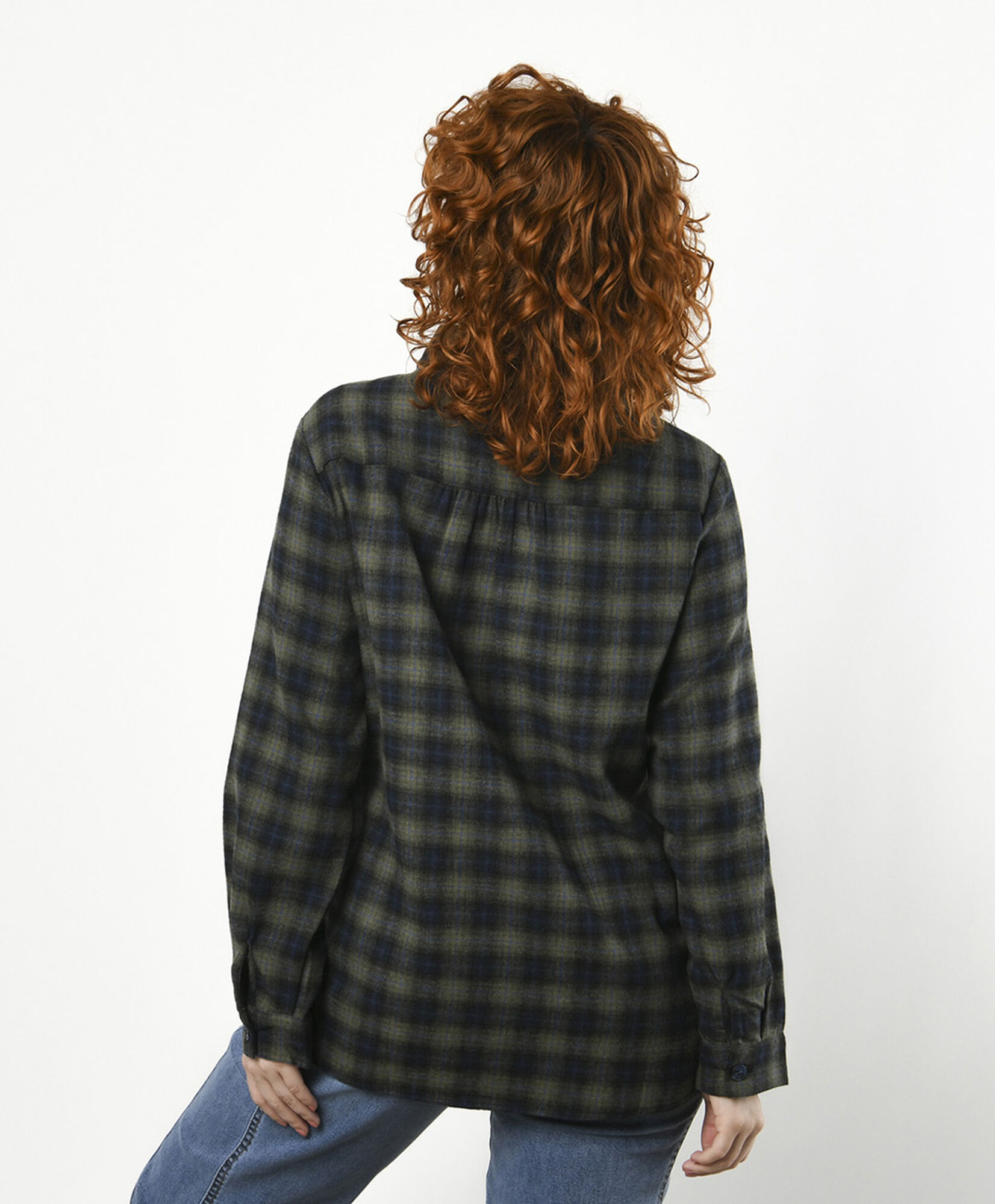 Blusa mujer escocesa verde Blusa mujer escocesa verde