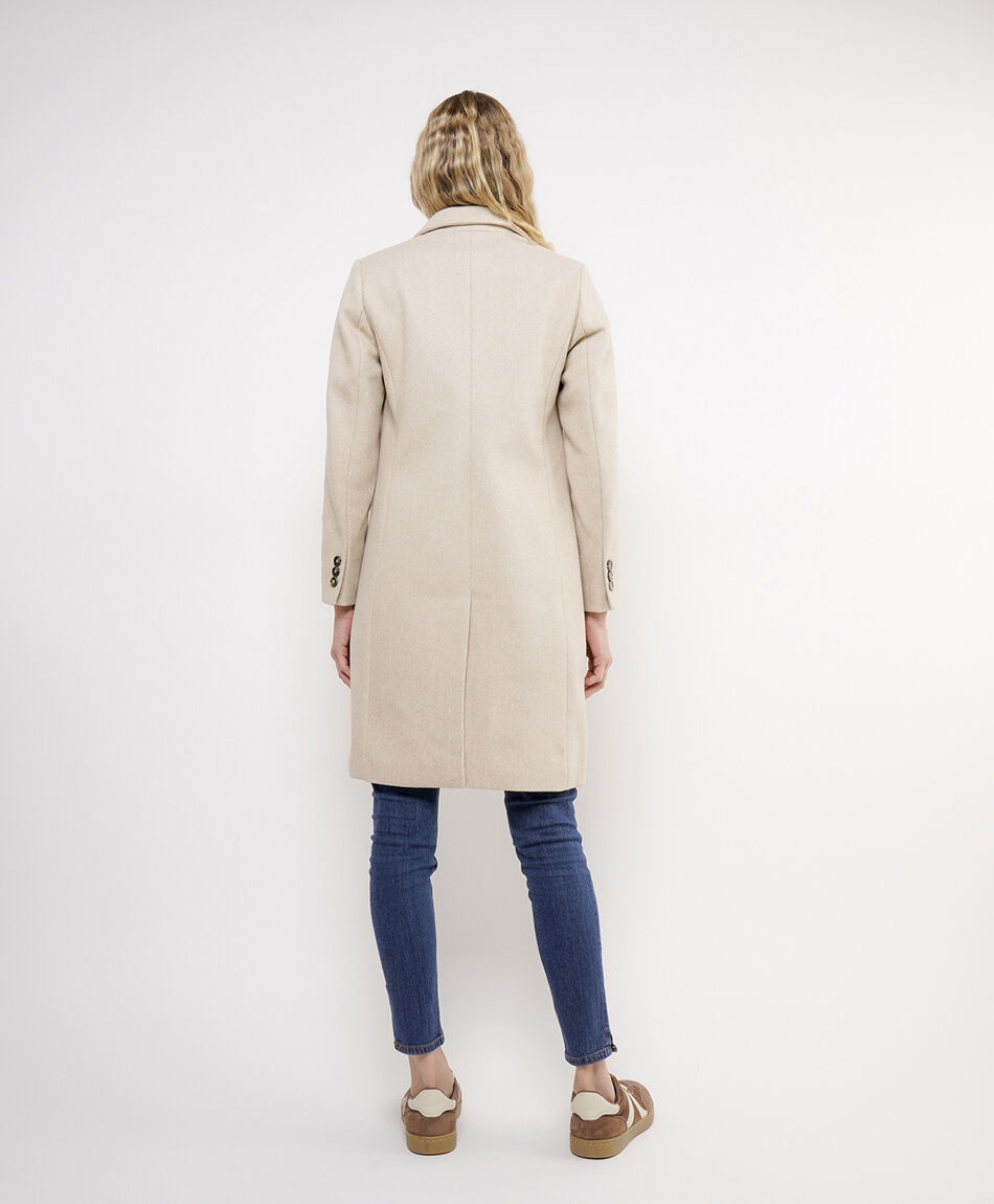 Abrigo mujer doble bot&oacute;n