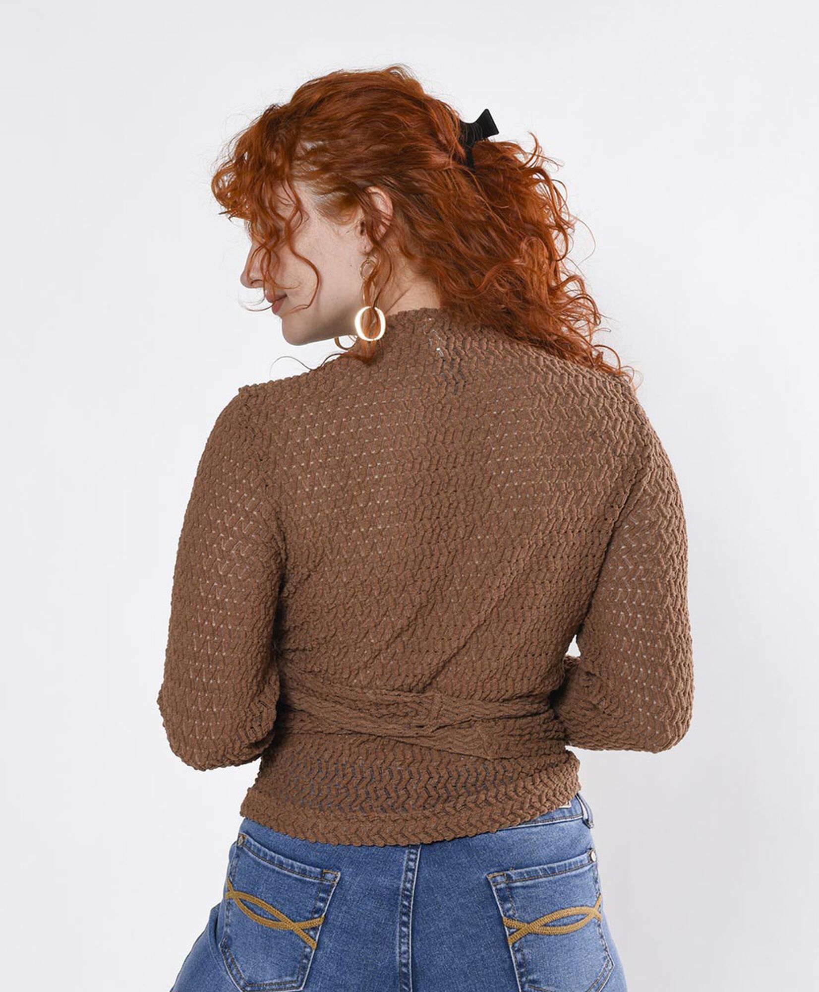 Polera mujer calada cruzada Polera mujer calada cruzada