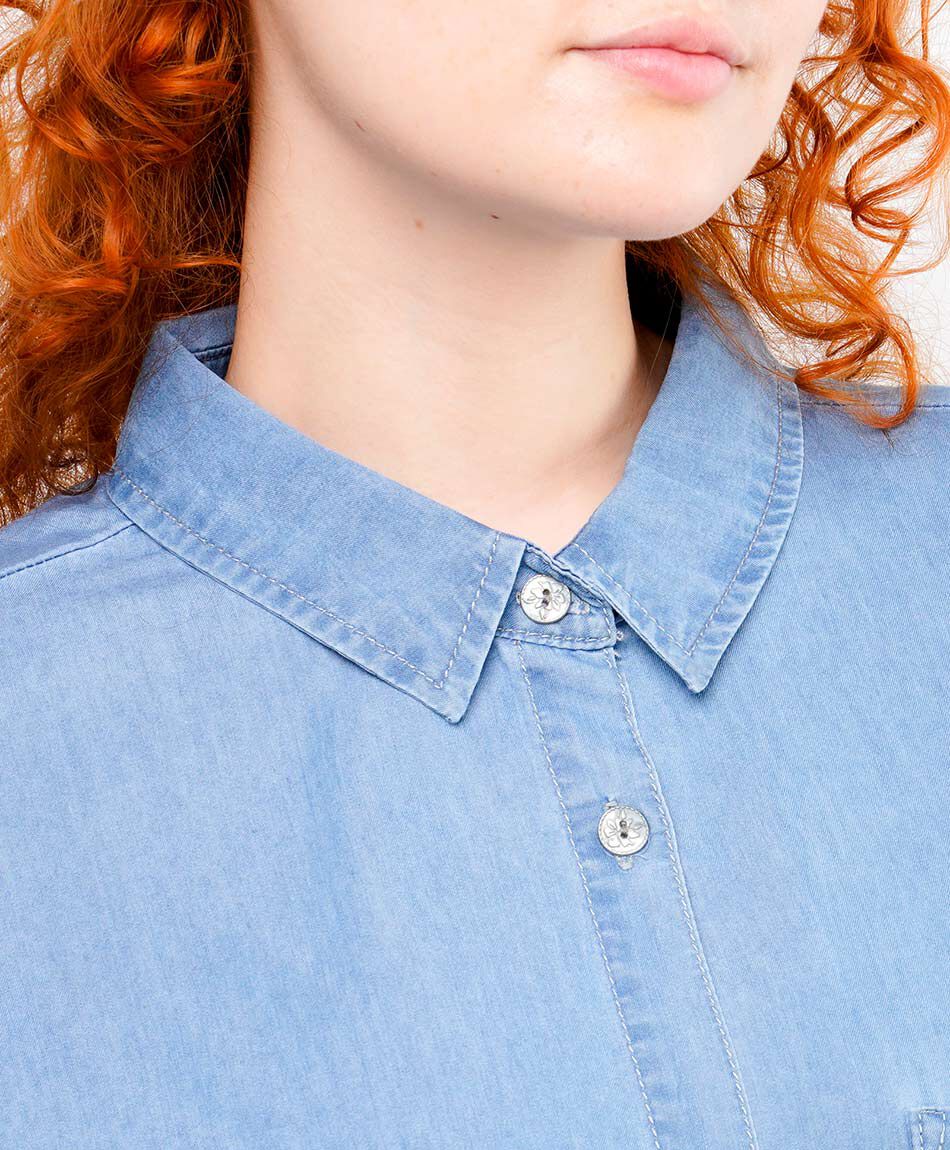 Blusa mujer camisera tencel