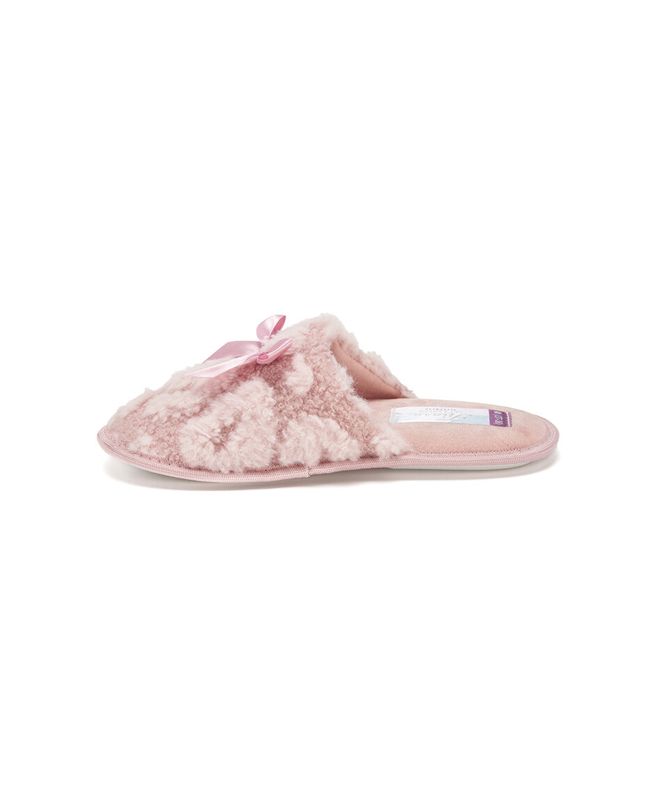 Pantufla mujer bicolor cinta