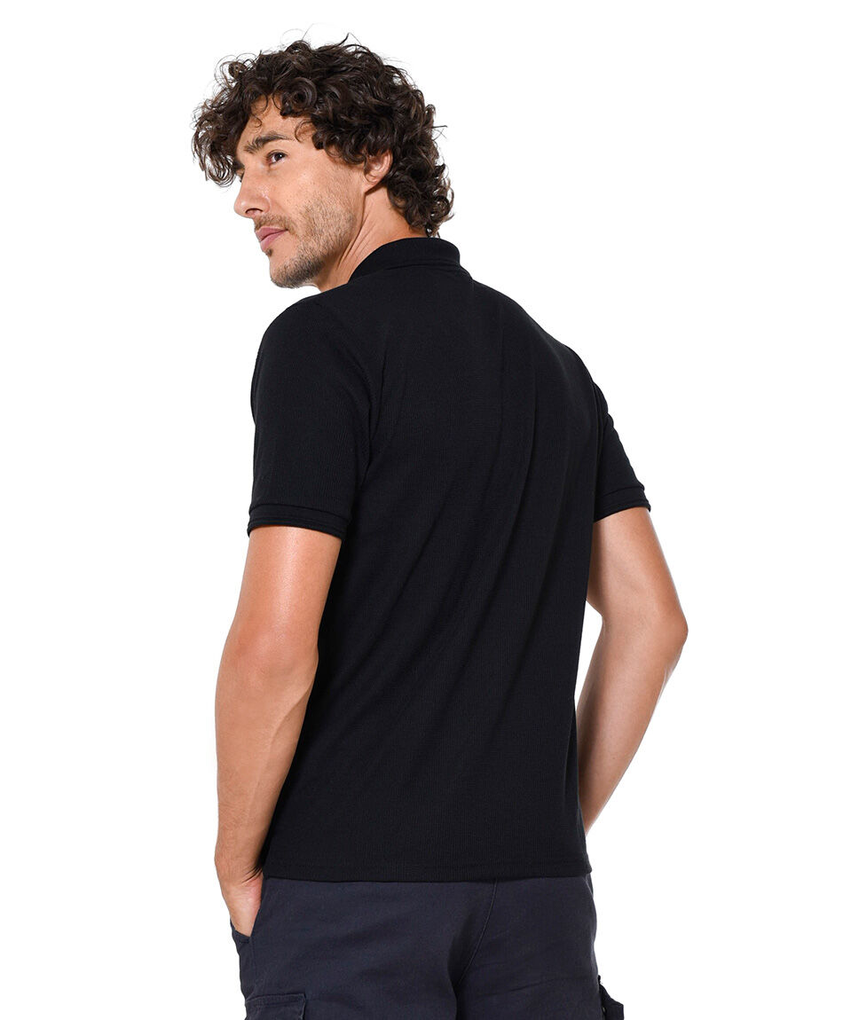 Polera polo wafle