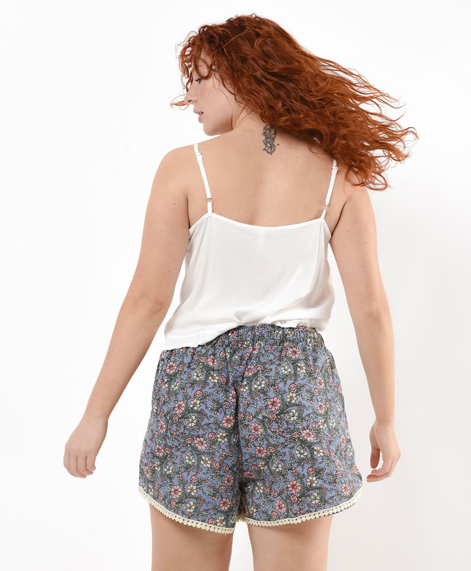 Short mujer estampado floreado