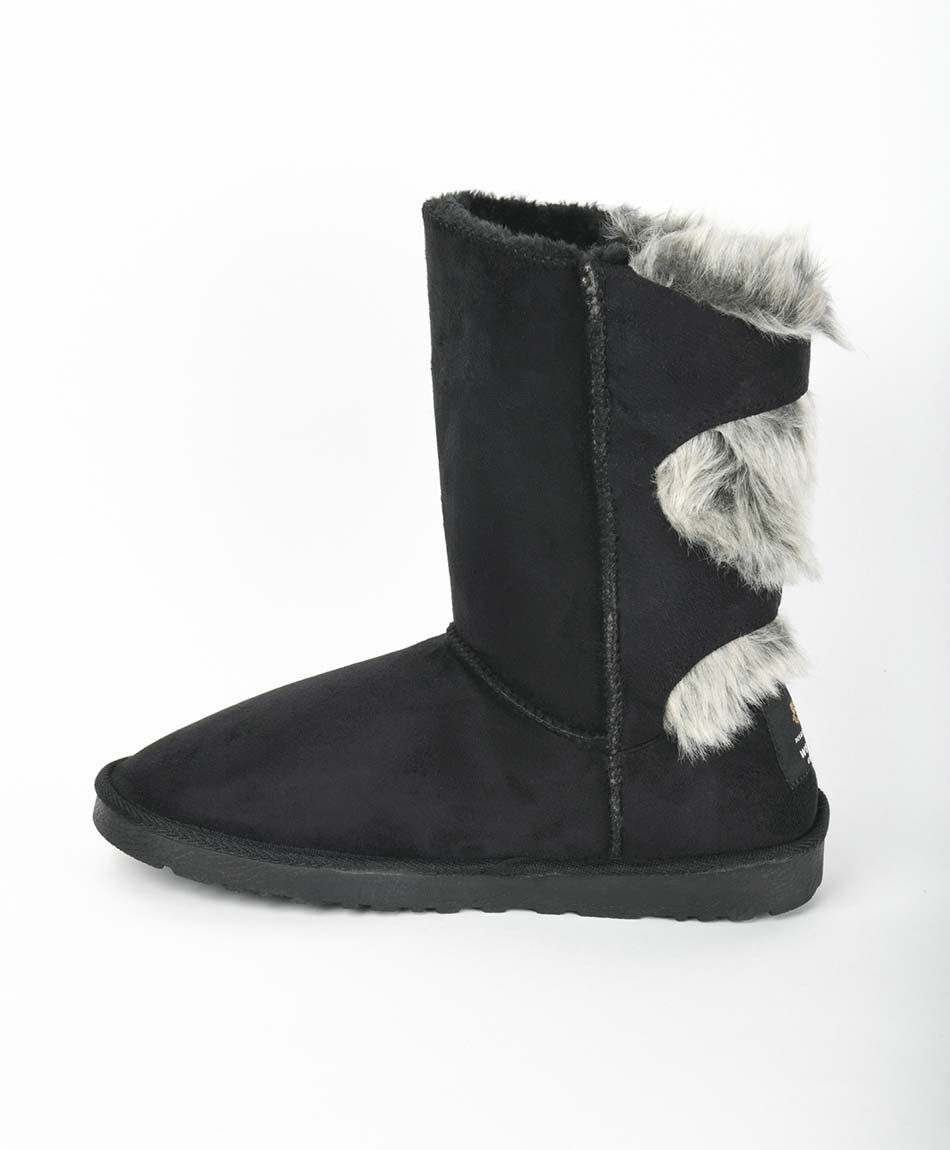 Bota mujer hebillas y pelitos