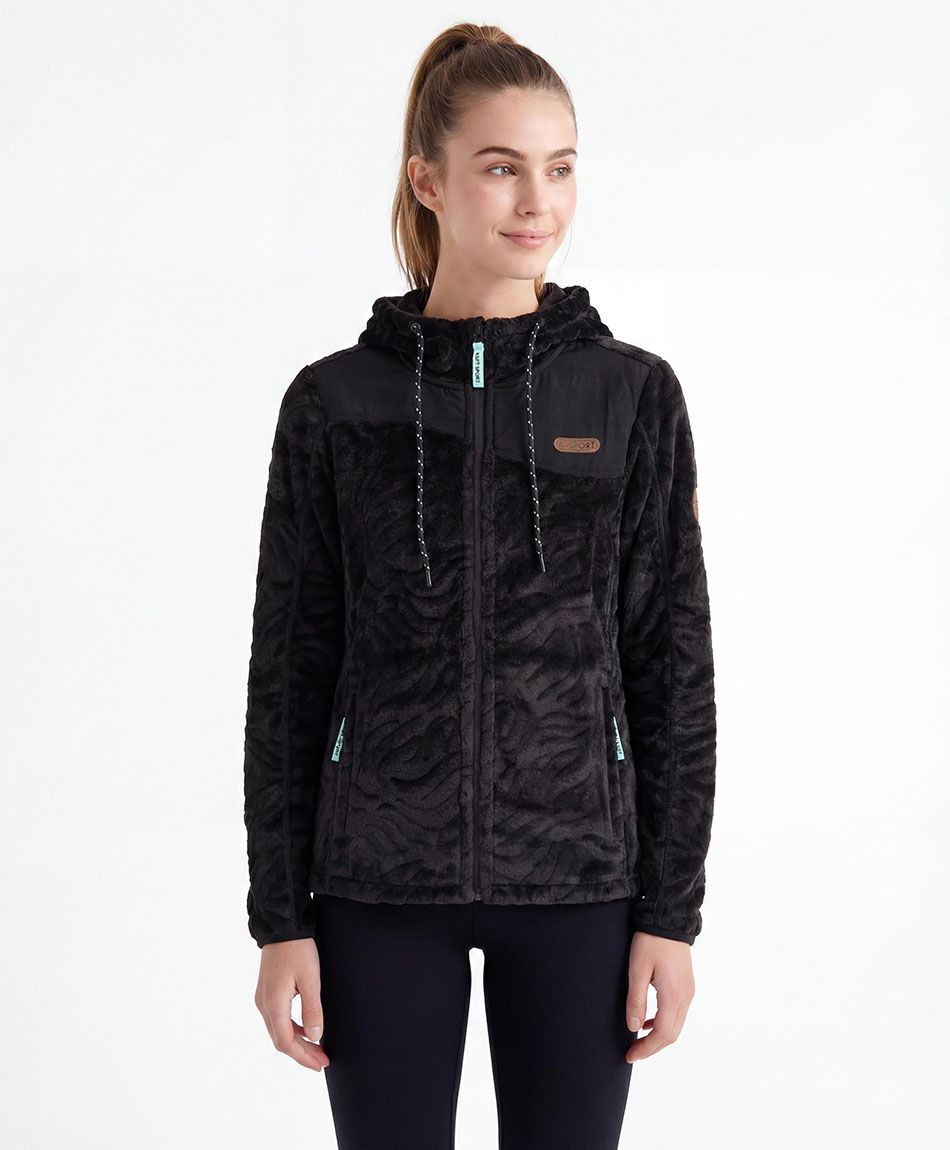 Polar deportivo mujer textura negro