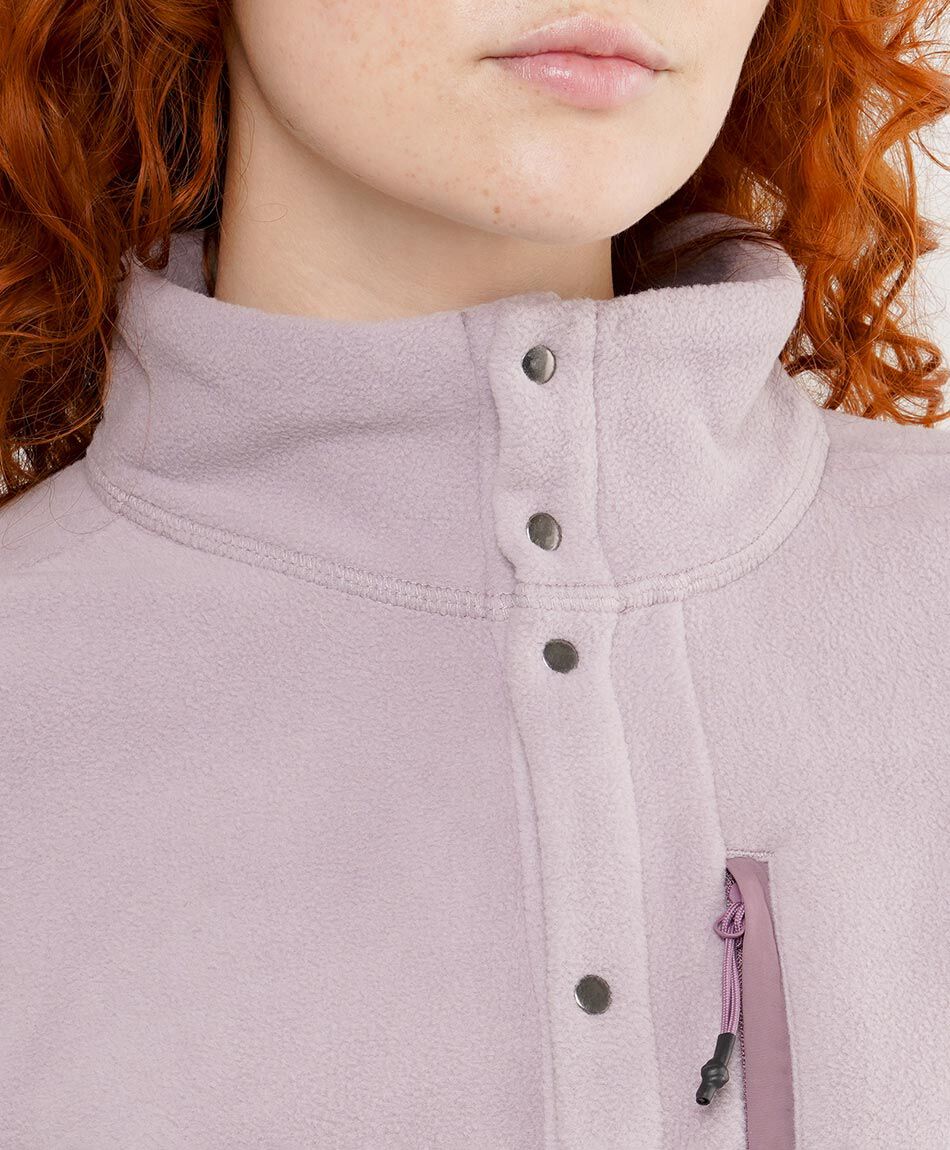 Polar mujer cuello abotonado pink