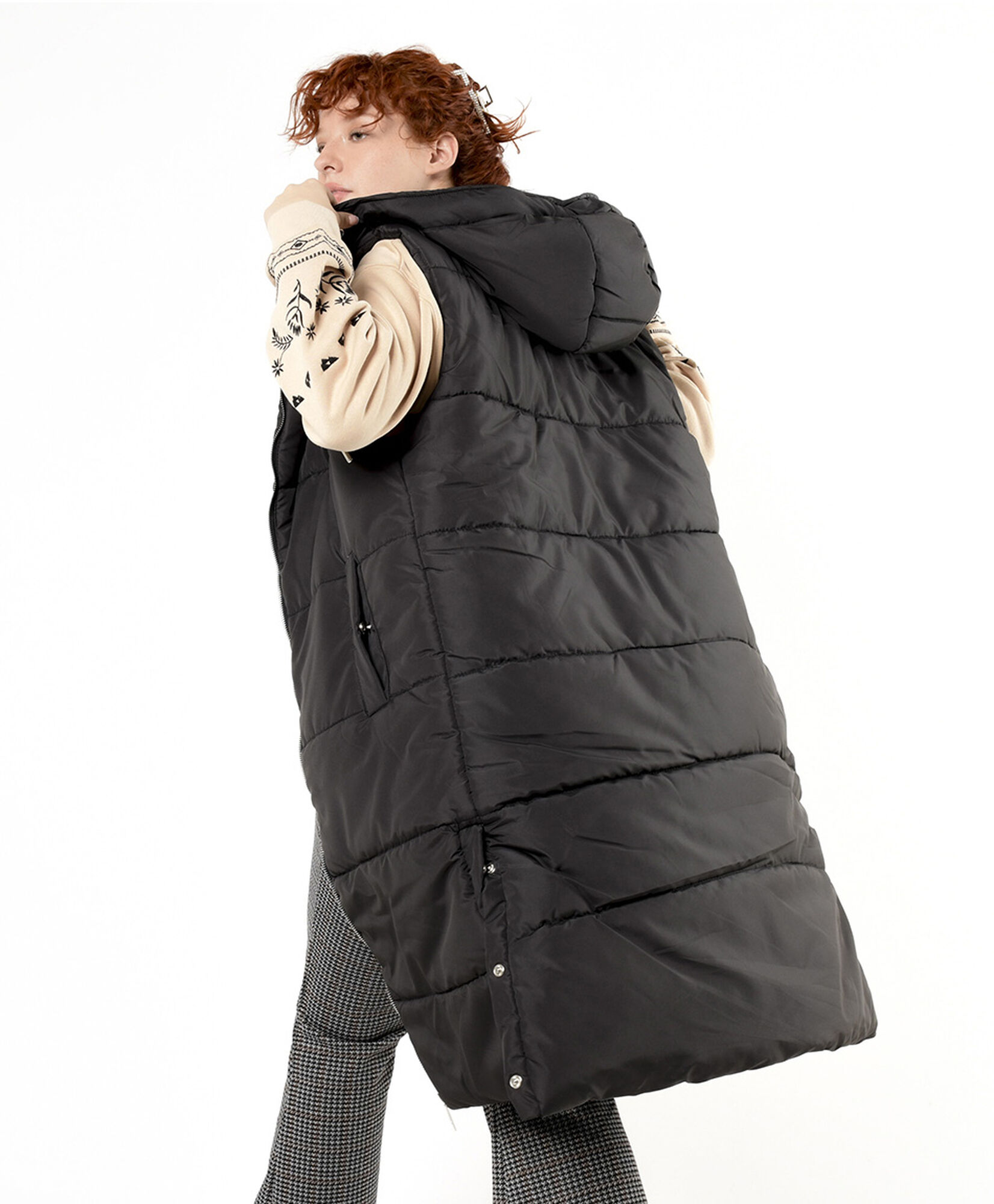 Parka mujer larga sin mangas Parka mujer larga sin mangas