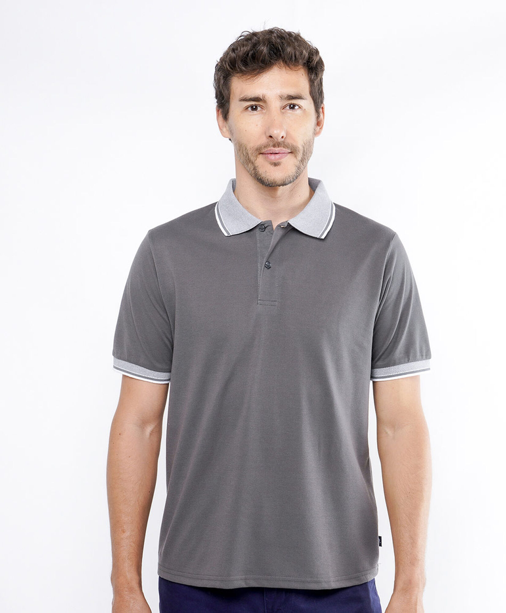 Polera hombre polo bicolor Polera hombre polo bicolor