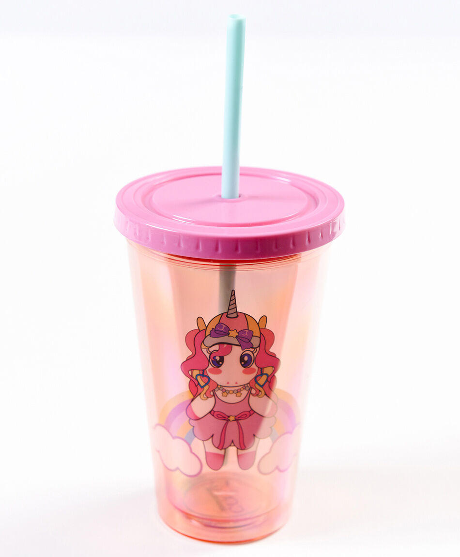 Vaso niña unicornio