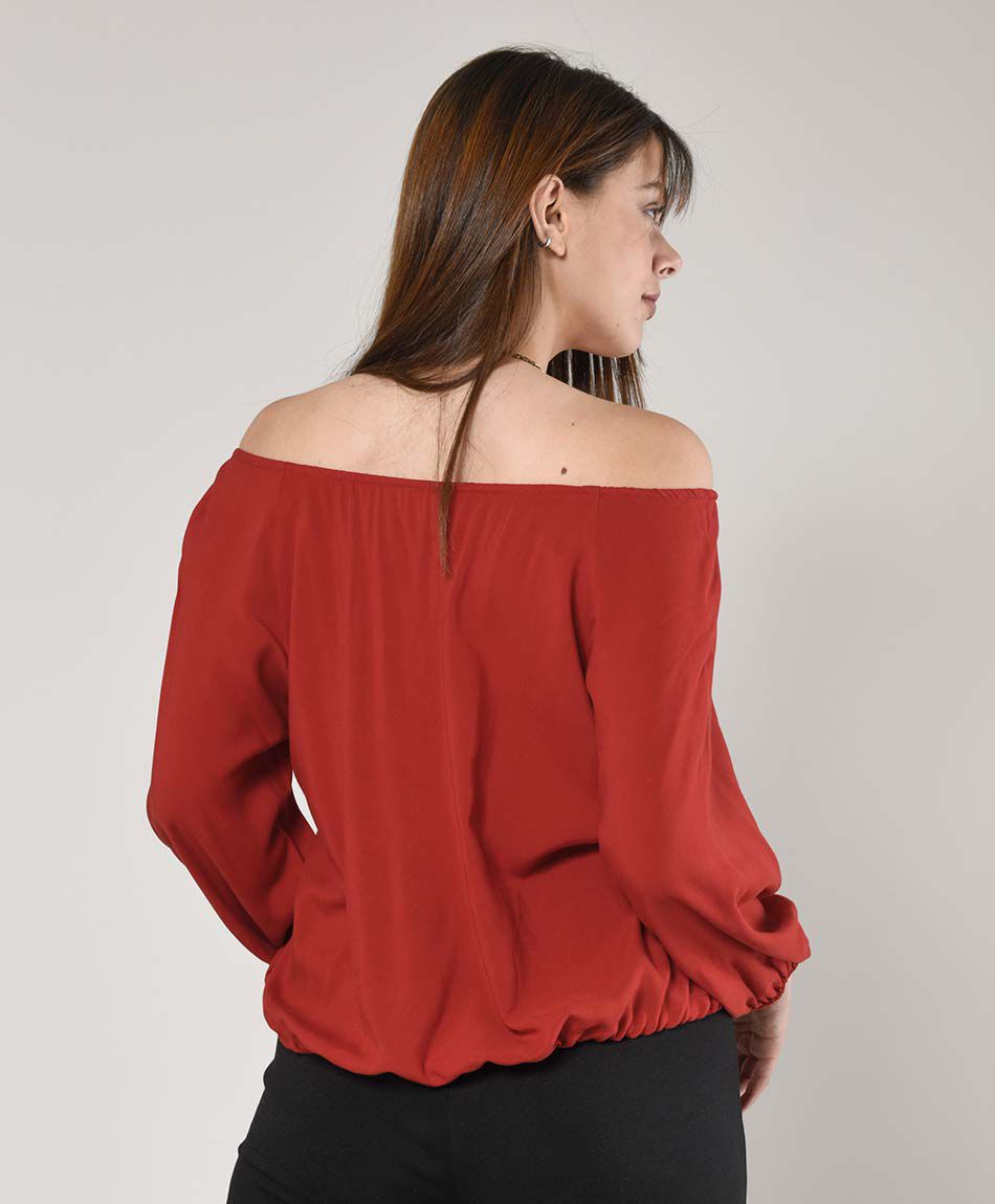 Blusa mujer botones y lazo