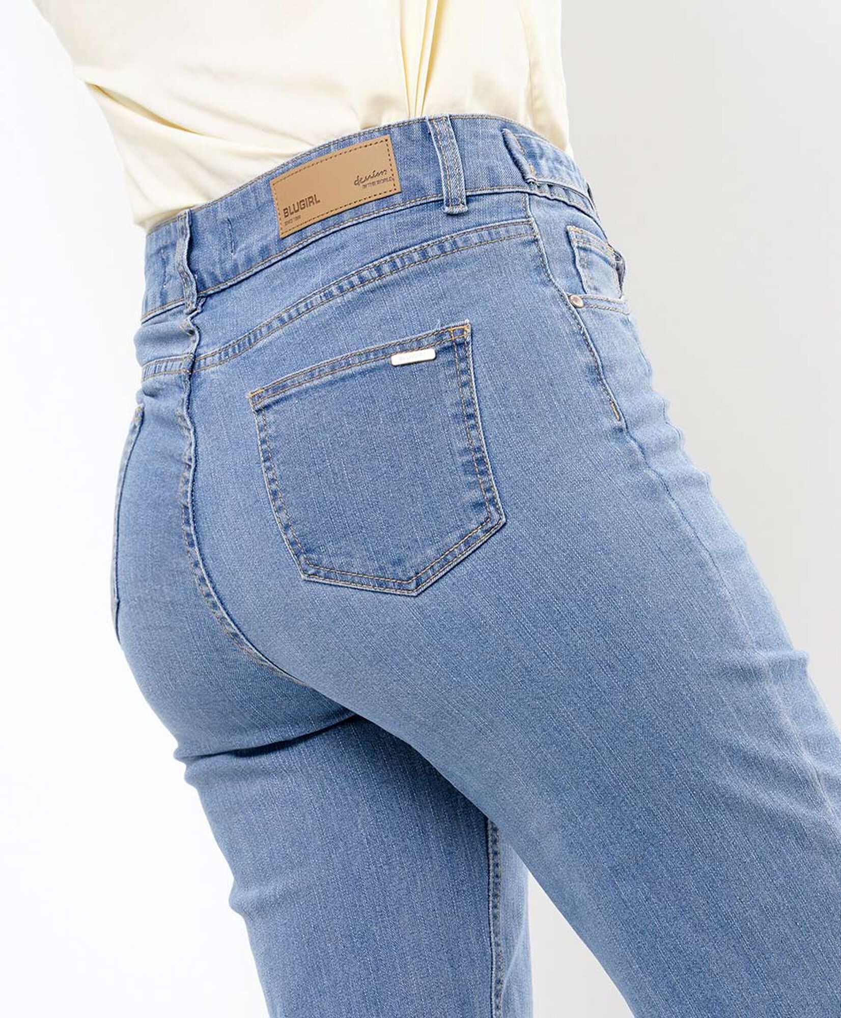 Jeans mujer cinturón denim wide Jeans mujer cinturón denim wide