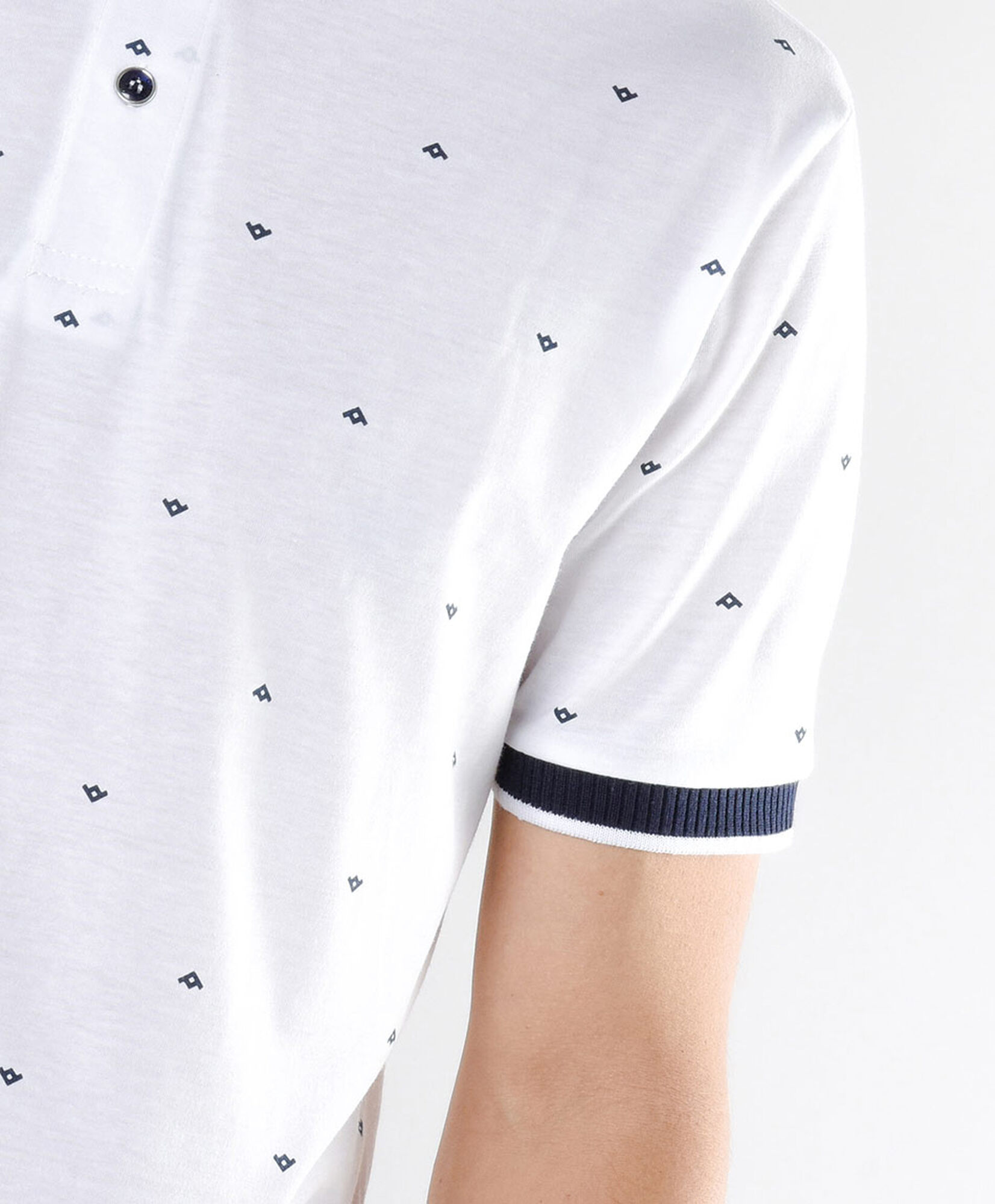 Polera hombre signos cuello piqué Polera hombre signos cuello piqué