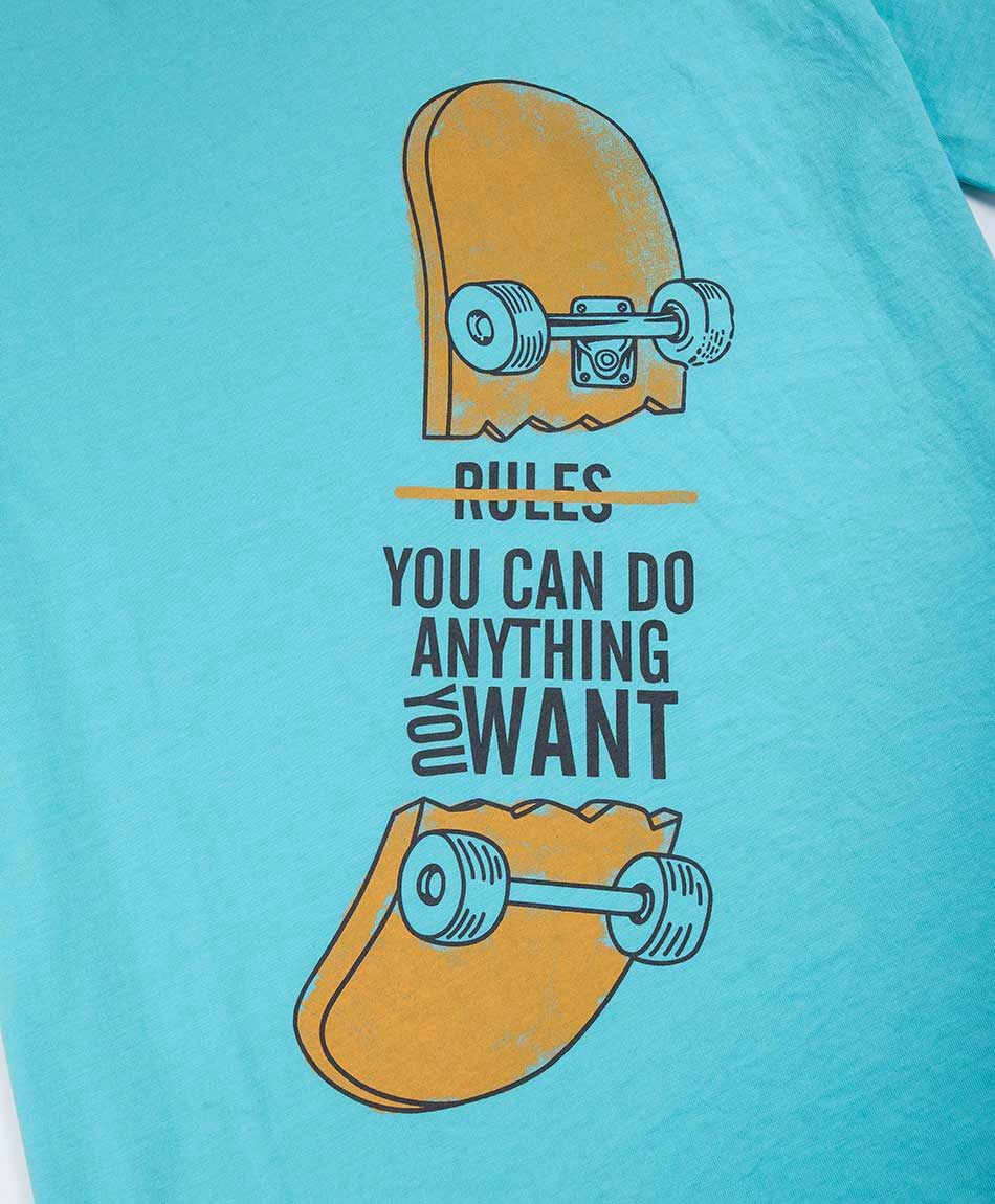 Polera ni&ntilde;o skate frase