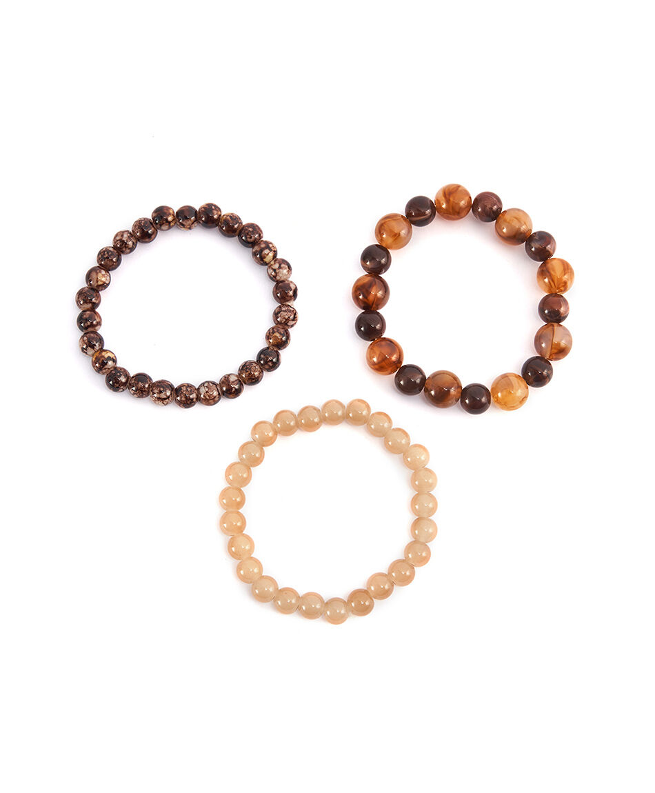 Set 3 pulseras mujer piedras