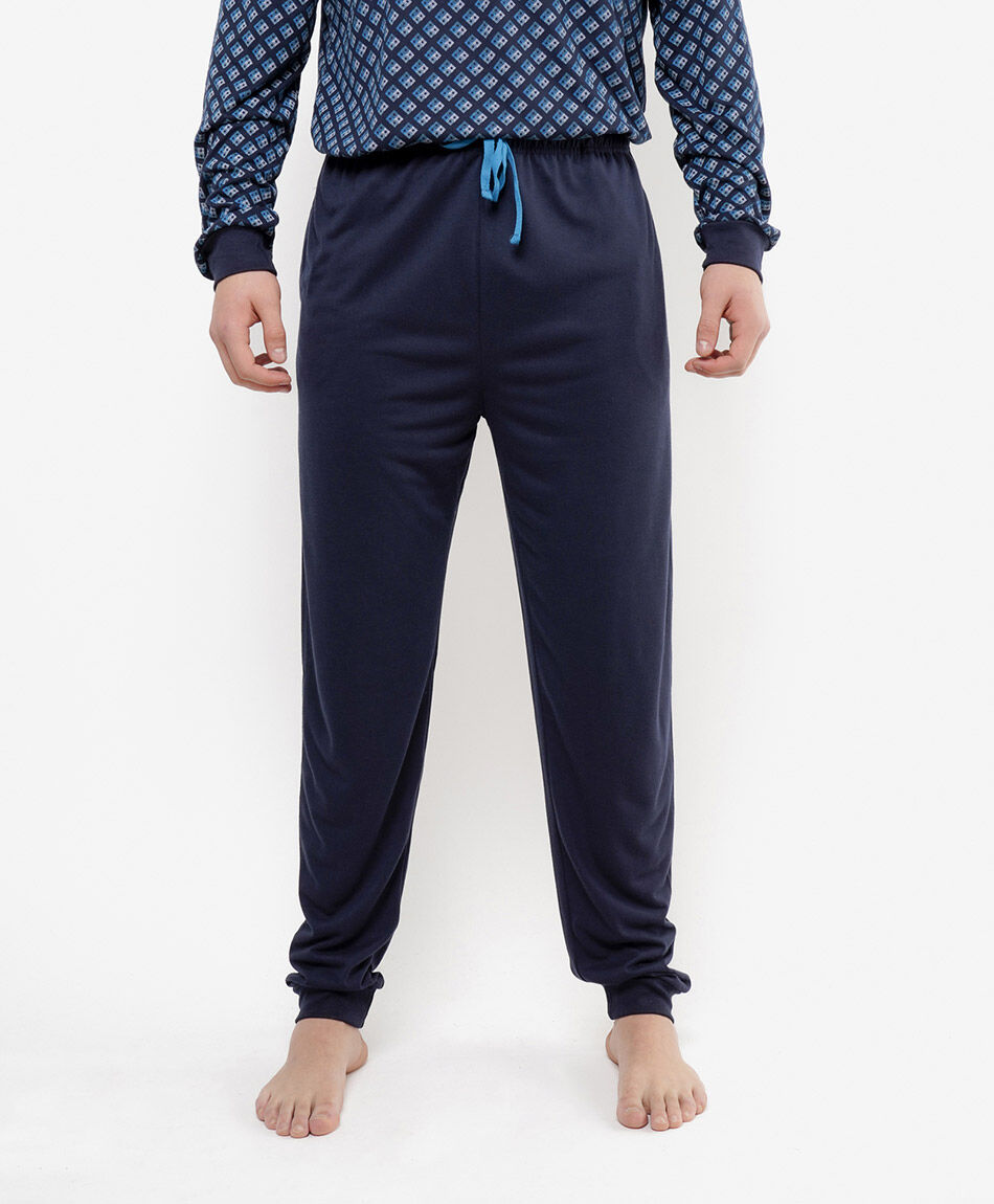Pijama hombre cuadros azulados
