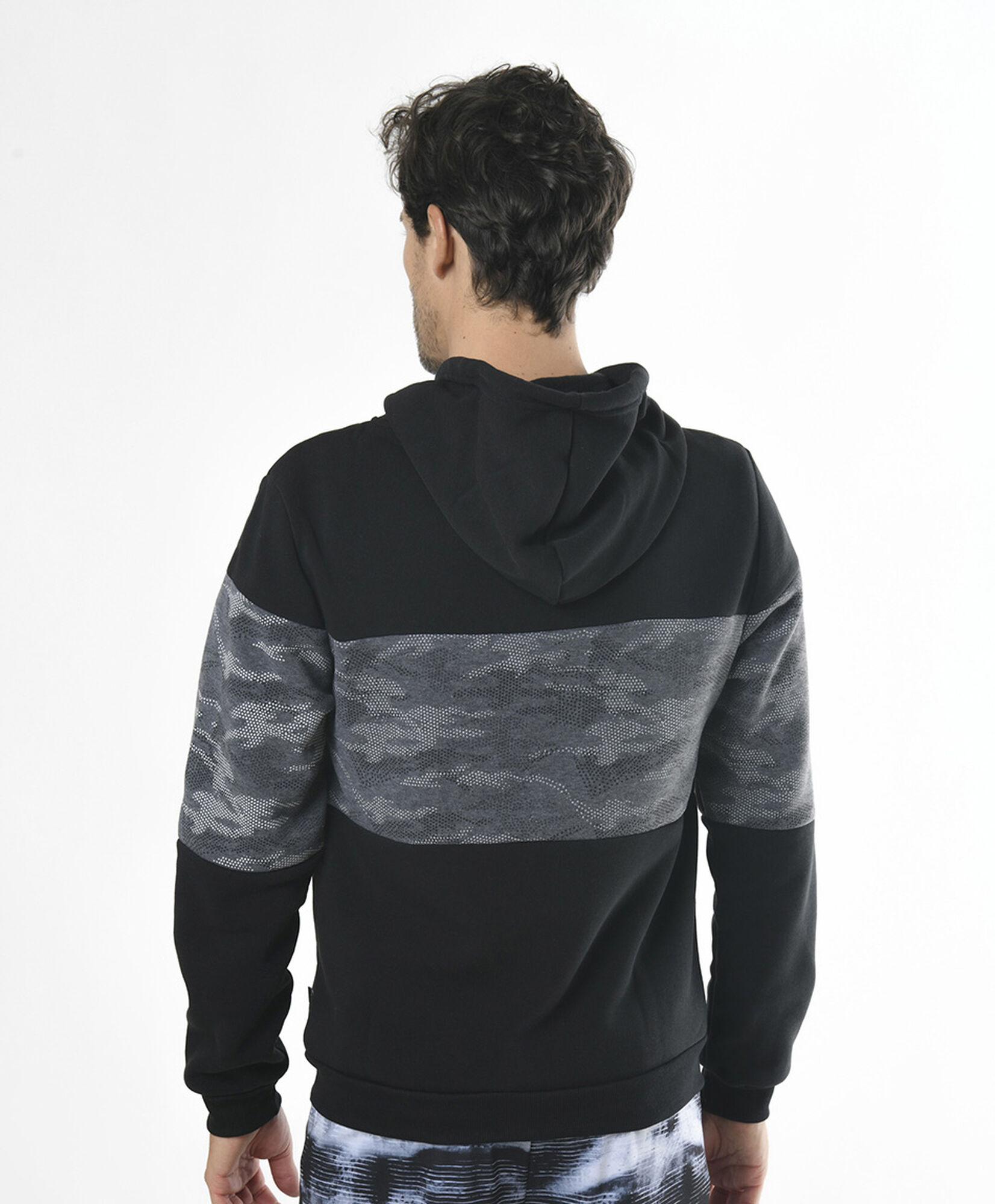 Polerón deportivo hombre franja camuflaje Polerón deportivo hombre franja camuflaje