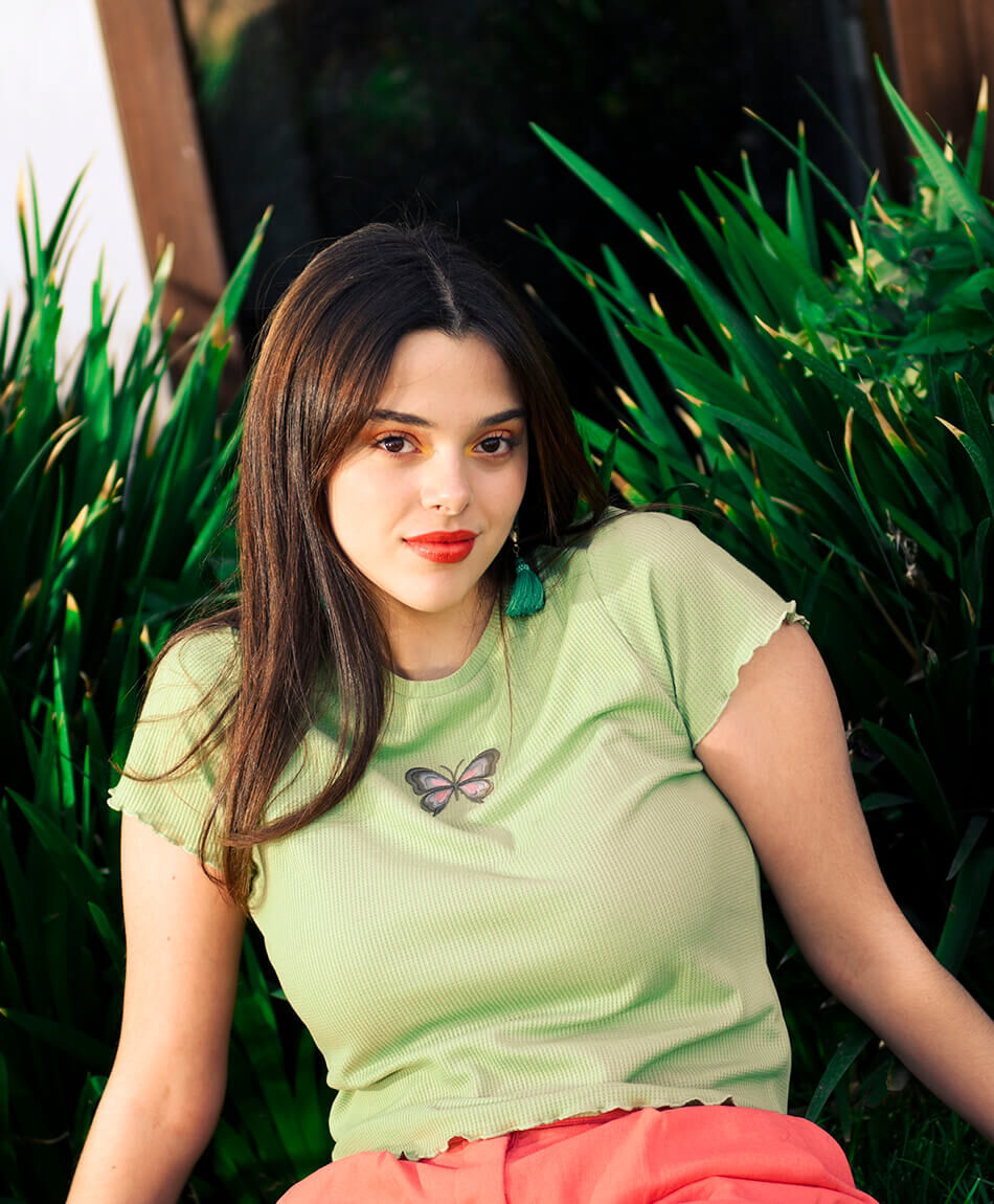 Polera manga corta cuello redondo