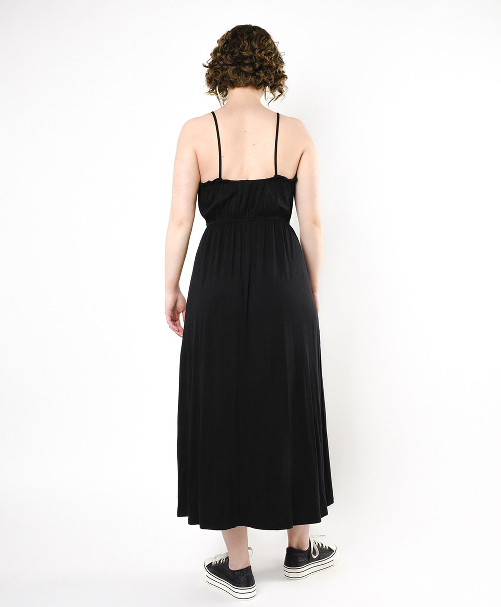 Vestido mujer largo pabilo negro Vestido mujer largo pabilo negro