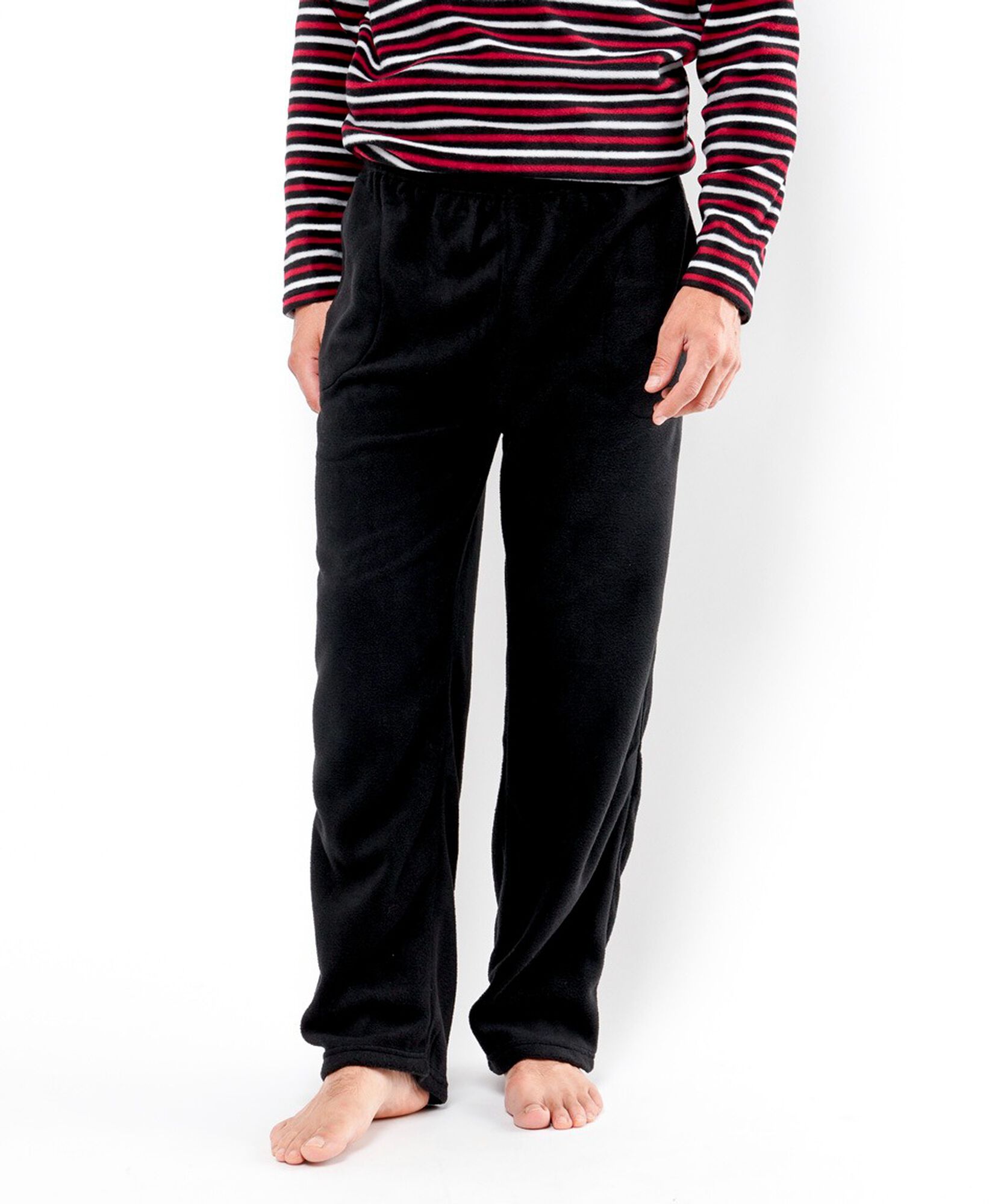 Pijama hombre polar líneas tricolor Pijama hombre polar líneas tricolor