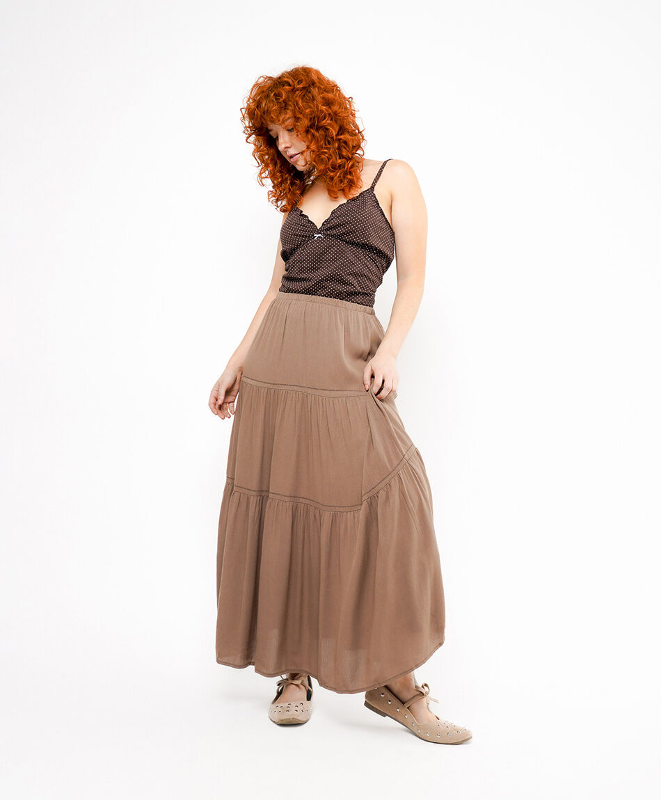 Falda mujer pisos encaje