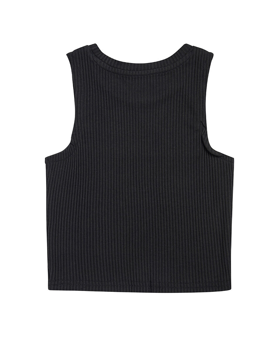 Polera ni&ntilde;a negra sin mangas
