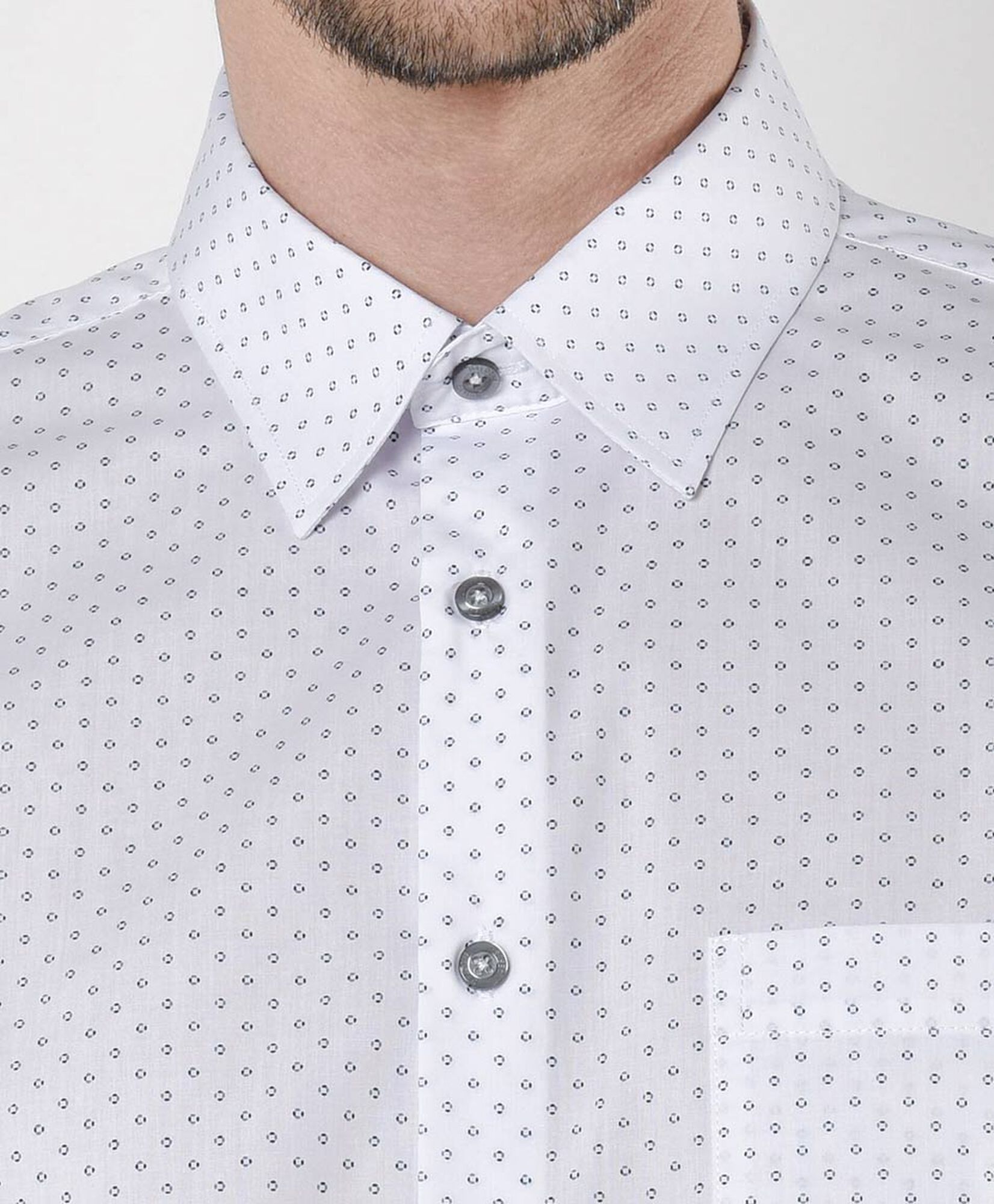 Camisa hombre círculos blanca Camisa hombre círculos blanca