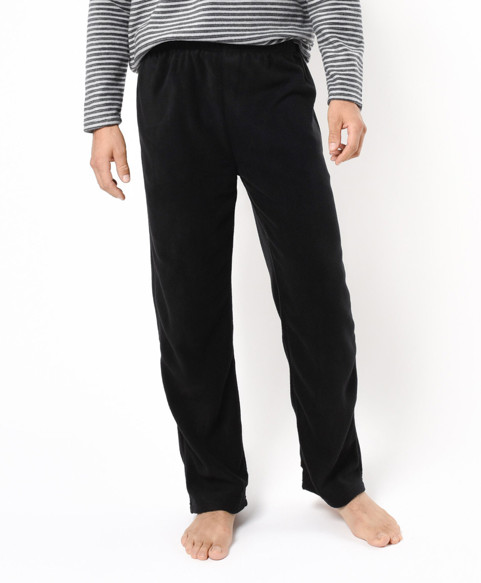 Pijama hombre polar rayas gris Pijama hombre polar rayas gris