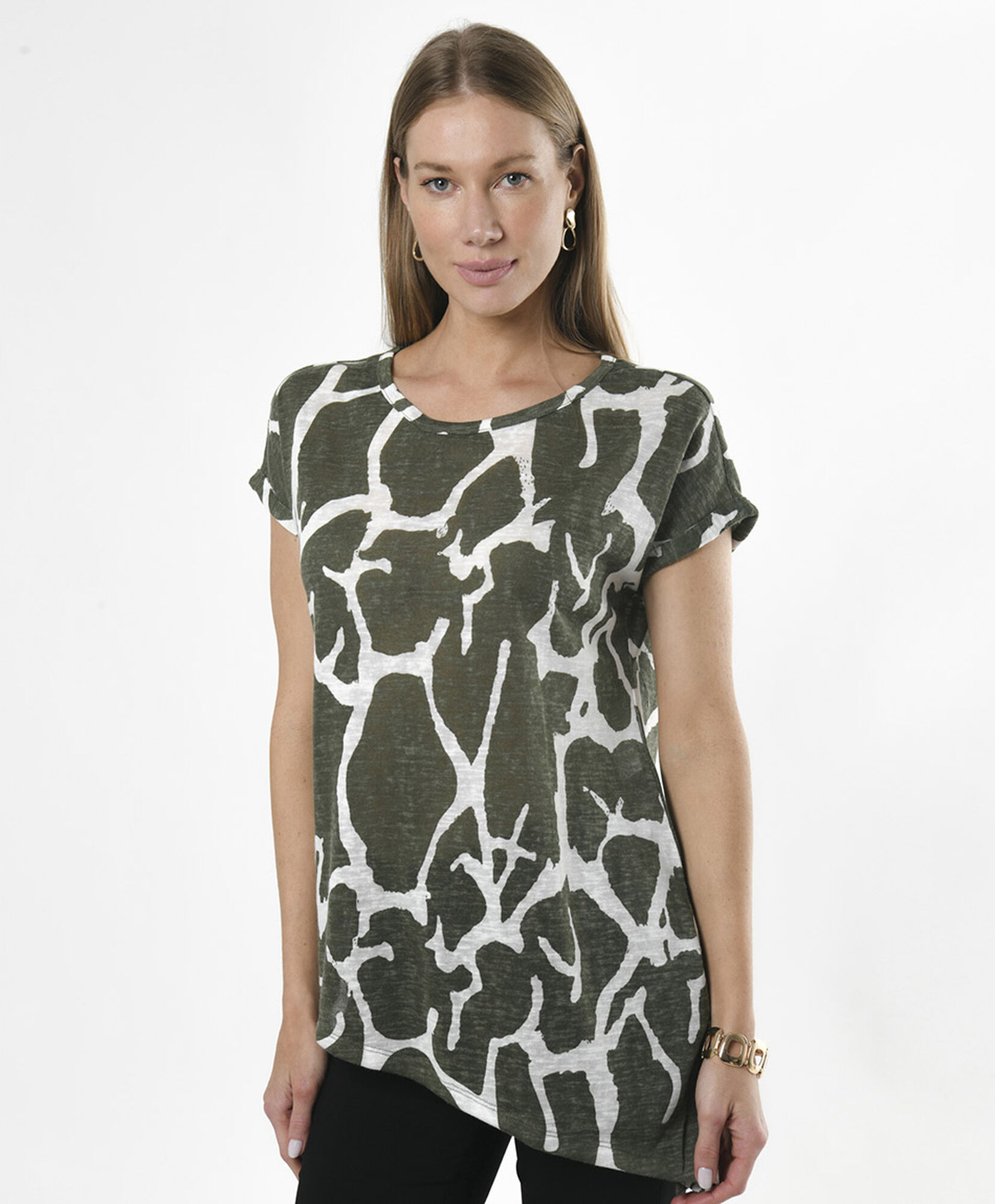Polera mujer diagonal print Polera mujer diagonal print