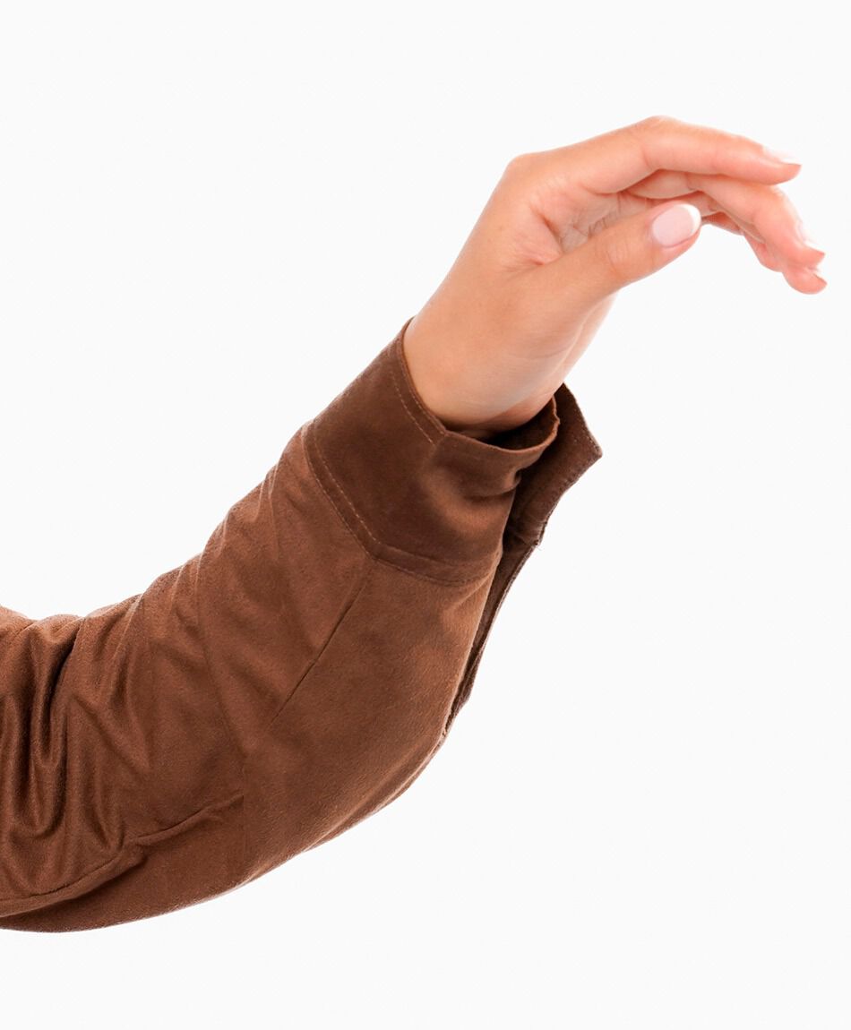 Blusa mujer suede caf&eacute;