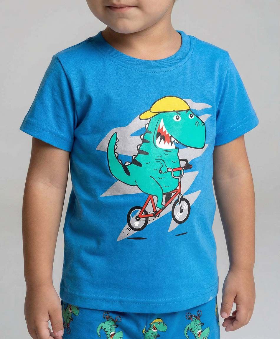 Pijama beb&eacute; dinosaurio bicicleta