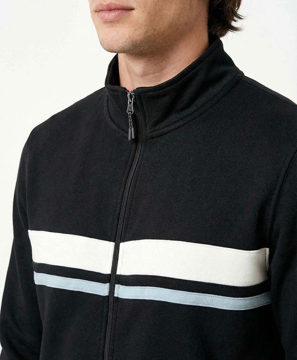 Poler&oacute;n hombre cierre navy