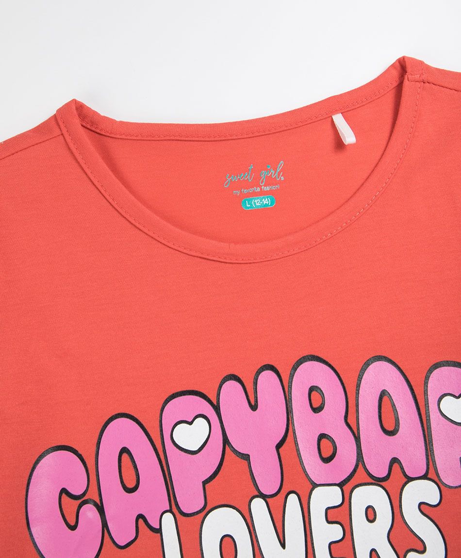 Polera ni&ntilde;a capibara lovers