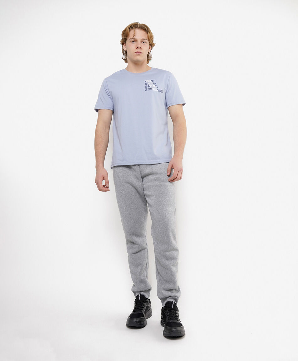 Pantal&oacute;n deportivo hombre liso gris