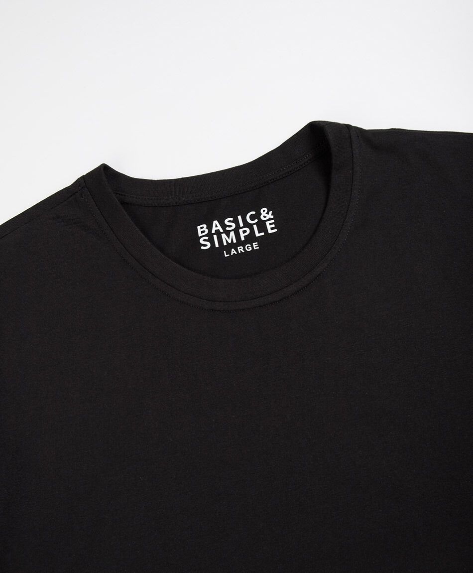 Polera hombre parche manga lisa
