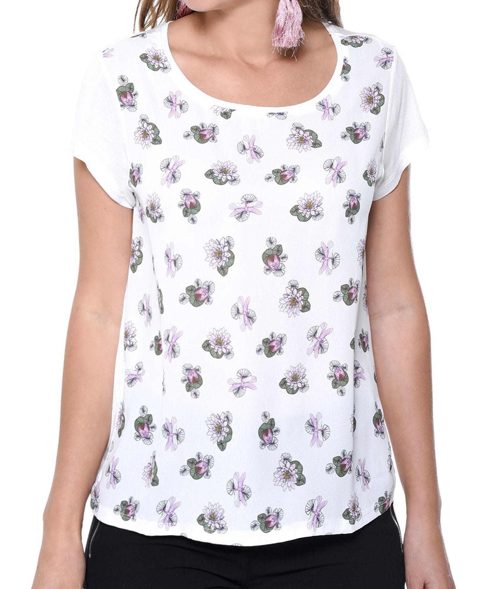 Polera estampada mixta Polera estampada mixta