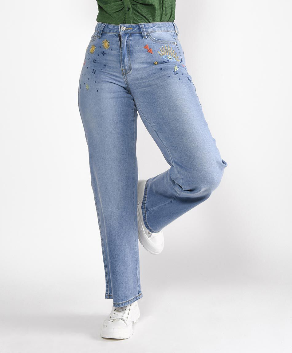 Jeans tiro alto moms