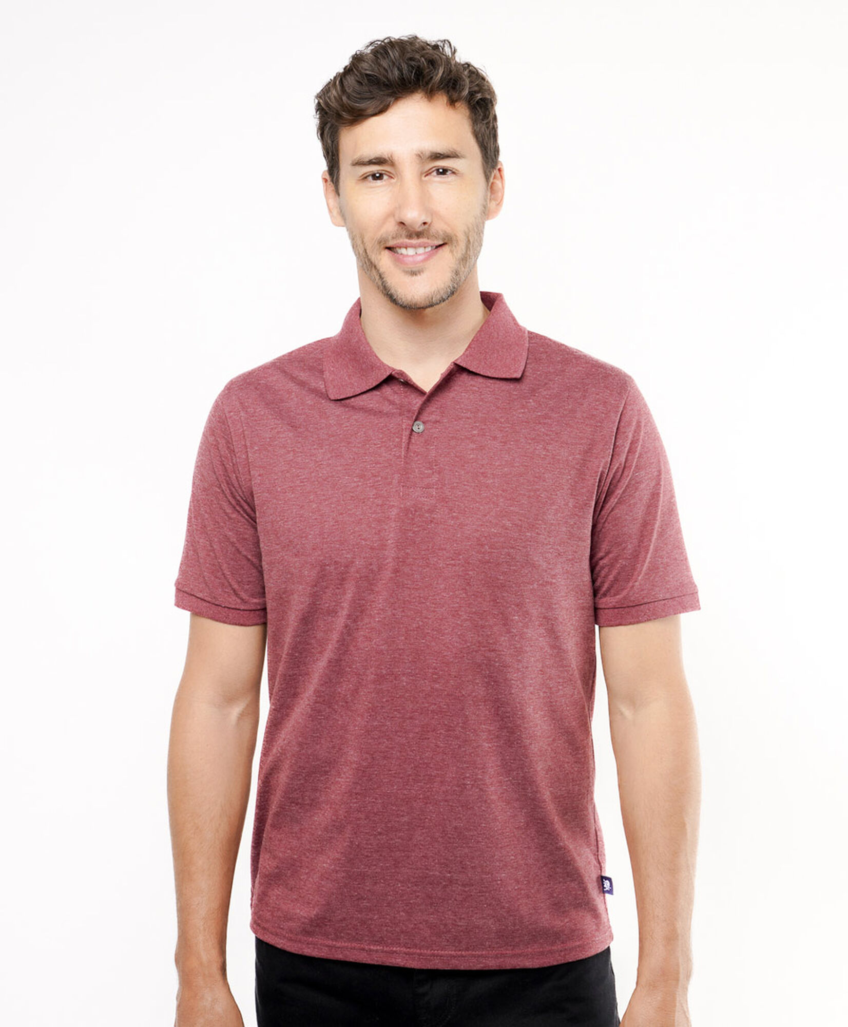 Polera hombre melange roja Polera hombre melange roja