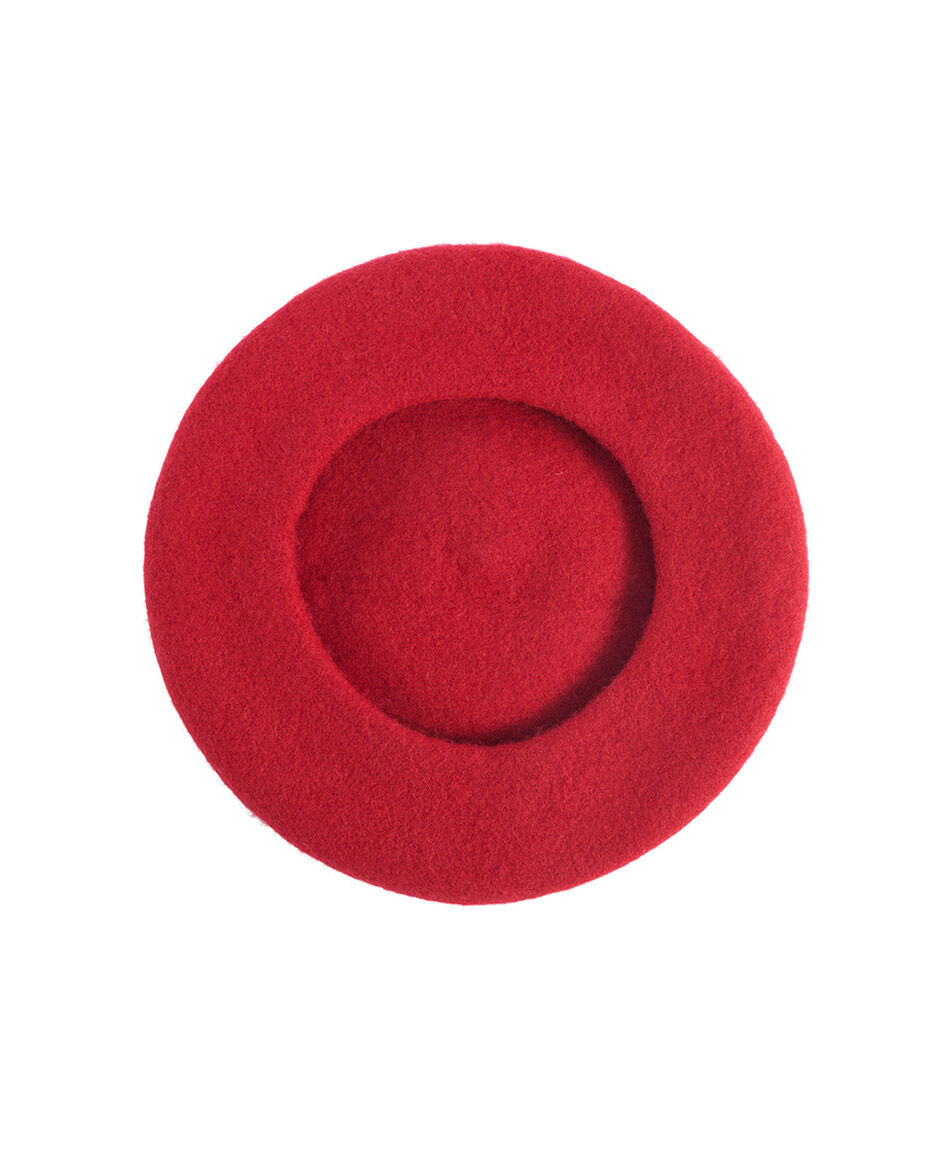 Boina mujer lana roja