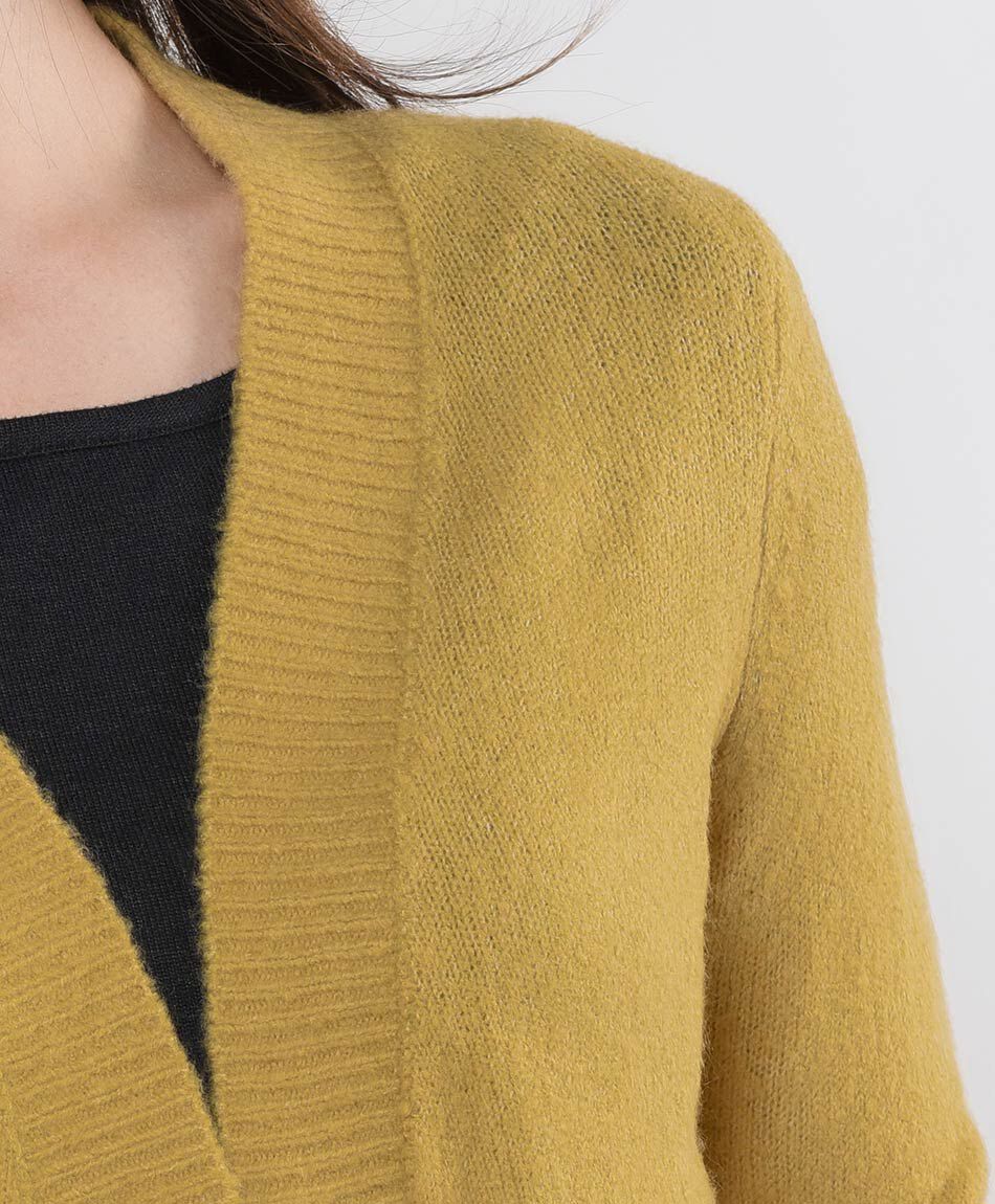 Cardigan mujer tejido acanalado