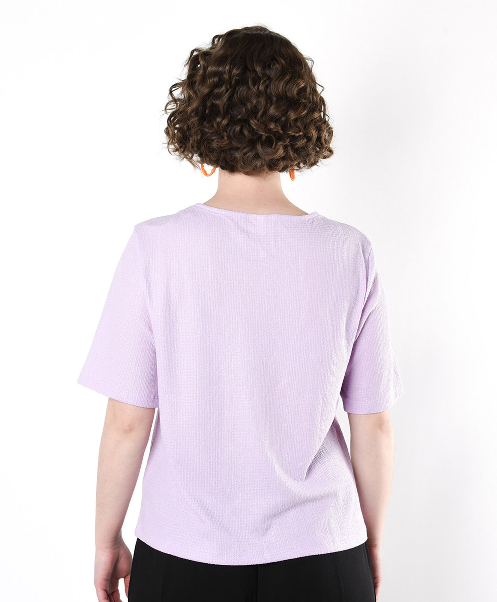 Polera mujer textura lila Polera mujer textura lila