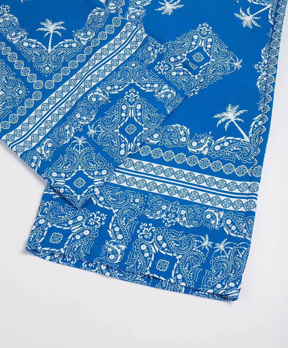 Pantal&oacute;n mujer estampado azul